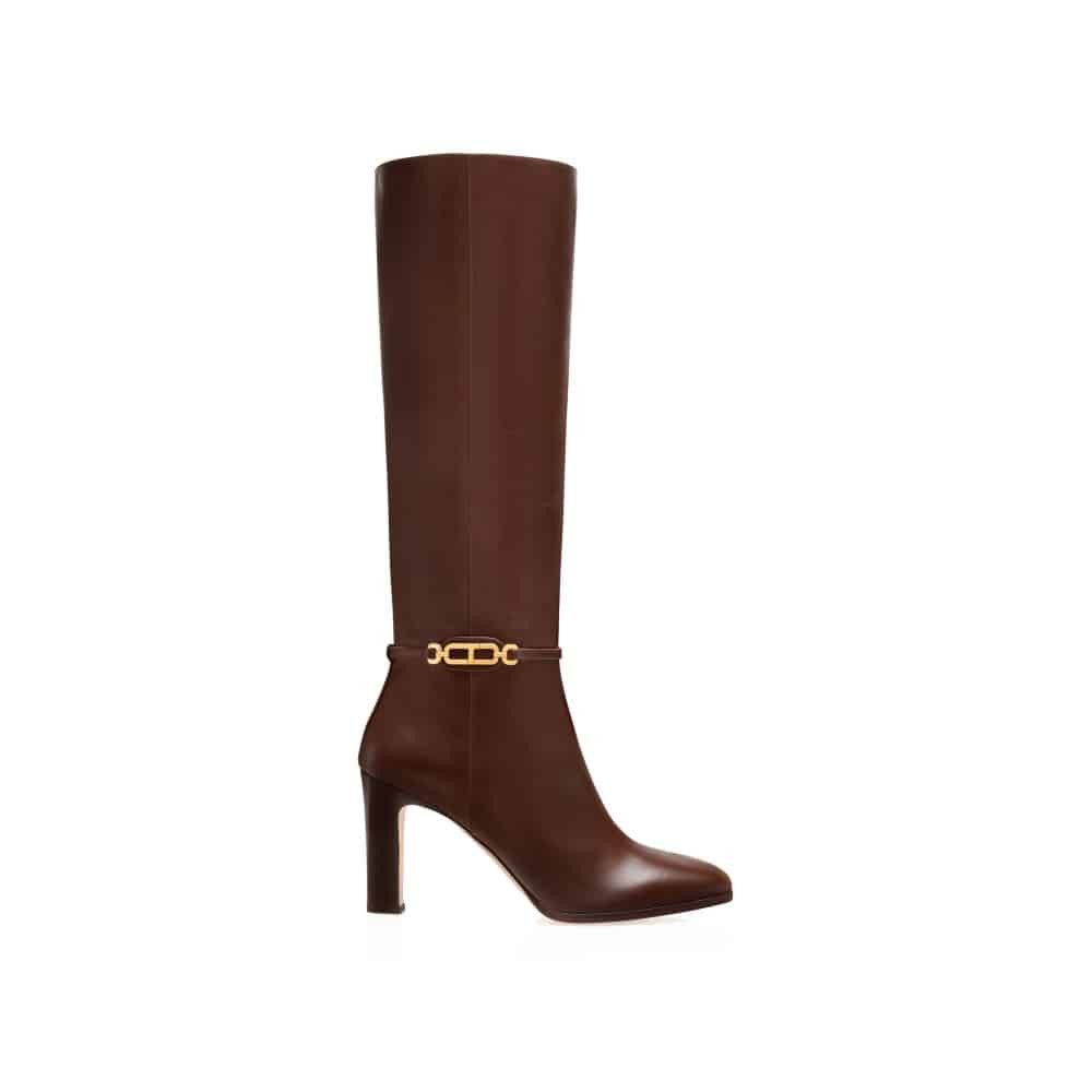Tom Ford o1loc1c1025 W3466 Knee High Leather Boots in Brown Size US 7 / IT 37 - 1 Thumbnail
