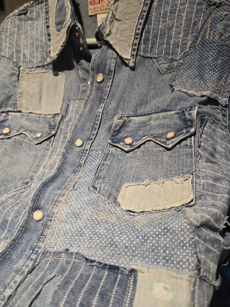RRL Ralph Lauren RRL Ralph Lauren Slim fit blue dyed denim western men's de Size US M / EU 48-50 / 2 - 5 Thumbnail