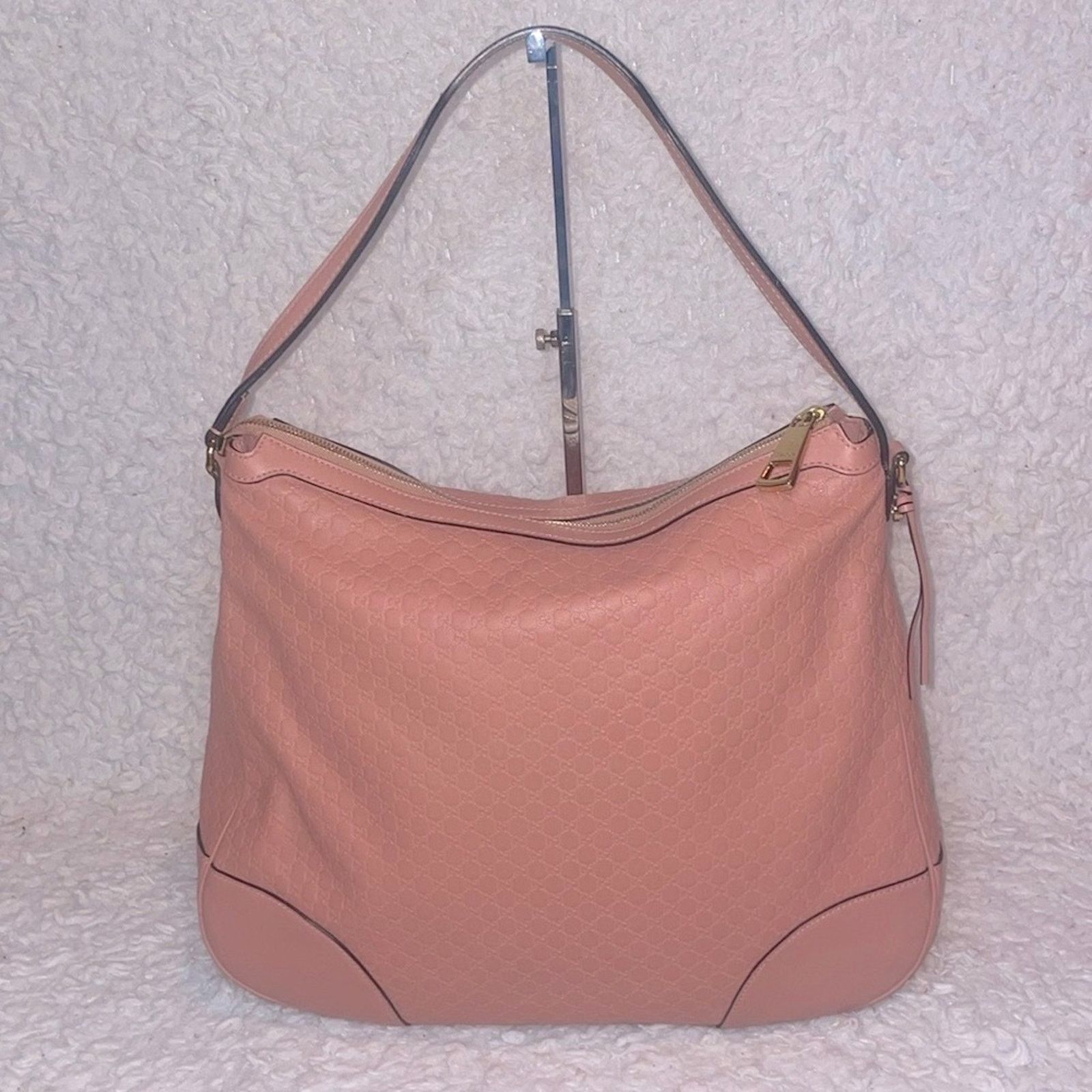 Gucci Gucci Bree Microguccissima GG Hobo Bag Pink 449244 Size ONE SIZE - 6 Thumbnail