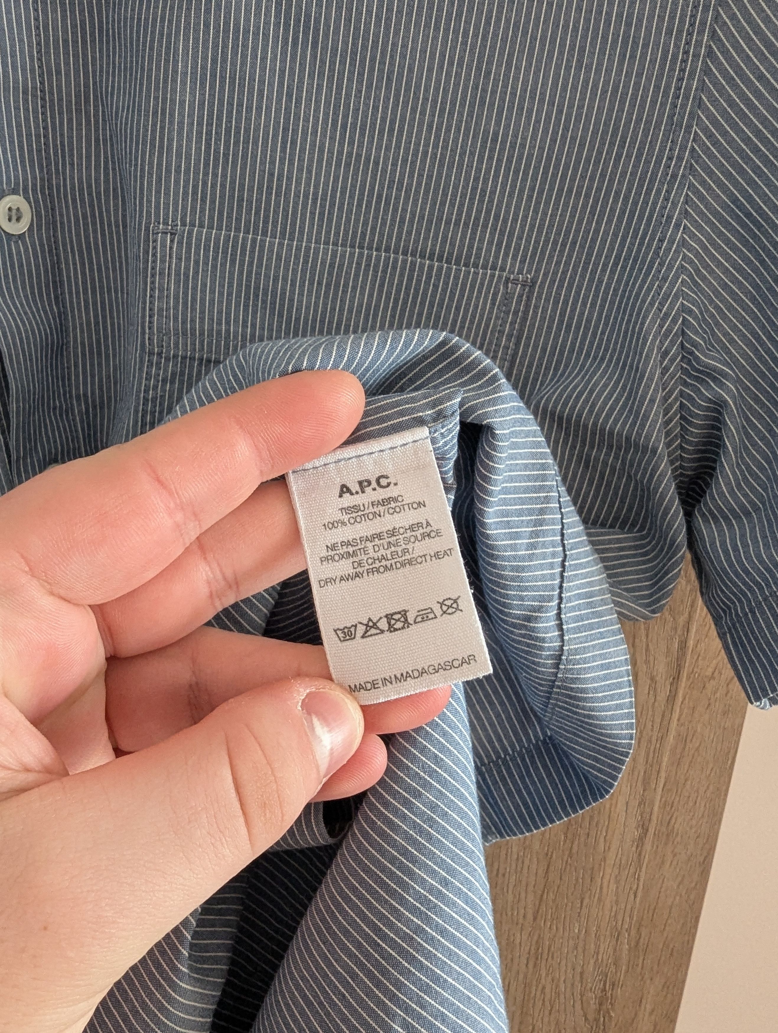 A.P.C. A.P.C. Bruce Short-Sleeve Shirt Blue Button Up Size US M / EU 48-50 / 2 - 6 Thumbnail