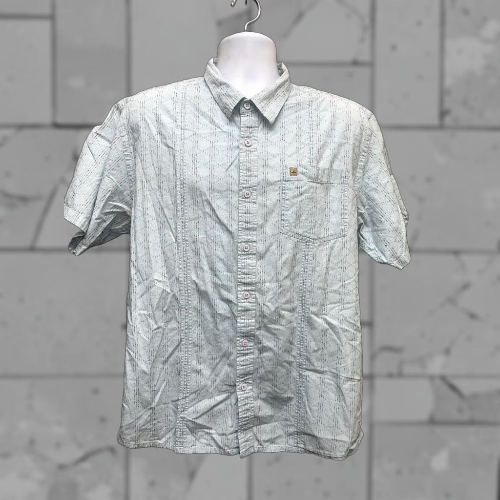 Prana PrAna Button-Down Shirt Mens XL Light Blue Short Sleeve Size US XL / EU 56 / 4 - 1 Thumbnail
