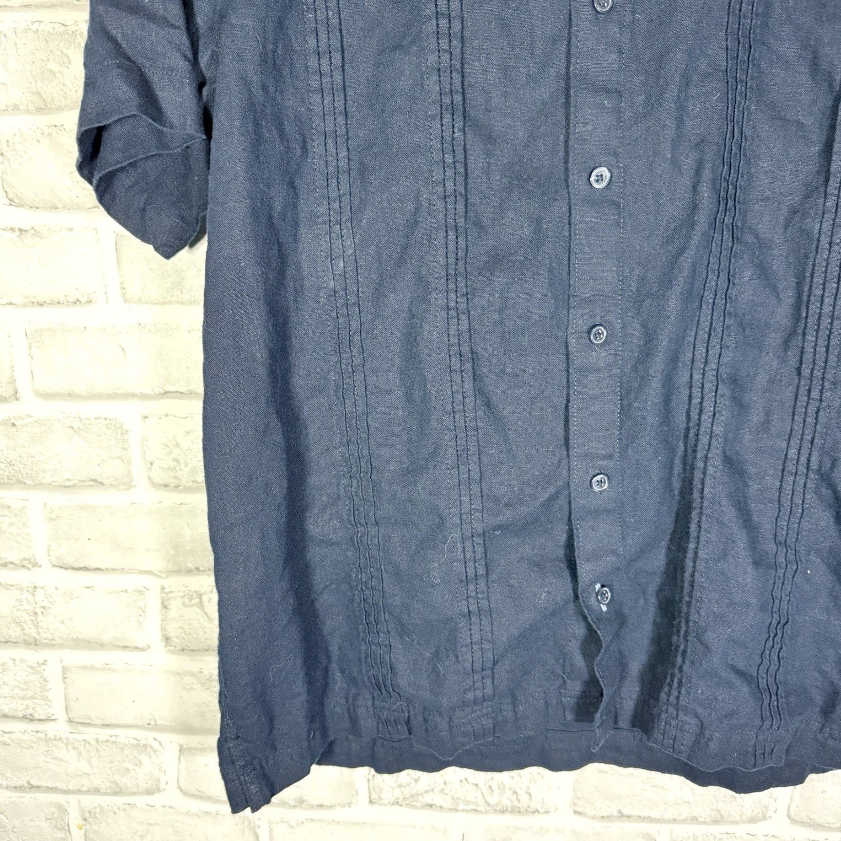 Scotch & Soda SCOTCH & SODA Blue Linen Blend Short Sleeve Button Down Shirt Mens Medium Size US M / EU 48-50 / 2 - 3 Thumbnail