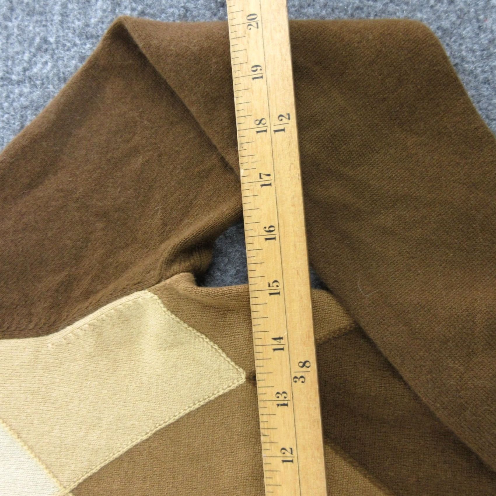 Vince Vince Cardigan Womens S Brown 100% Cashmere Crewneck Argyle Button Knit Lightweight Winter Casual Size S / US 4 / IT 40 - 3 Thumbnail