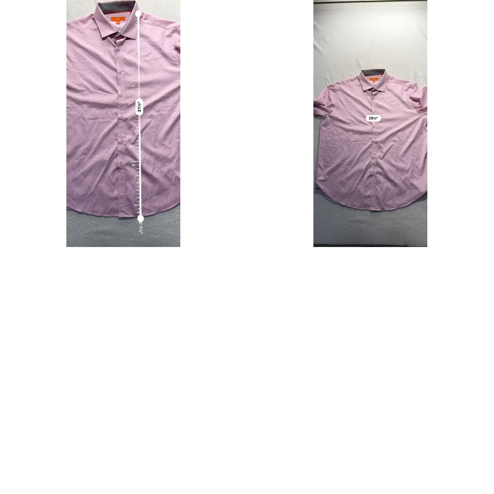 Tallia Tallia XL Pink Long Sleeve Button-Up Shirt Polka Dot Pattern Polyester #9733 Mens XL Button-Up Shirt Polo Dot Pink Tallia Size US XL / EU 56 / 4 - 8 Thumbnail