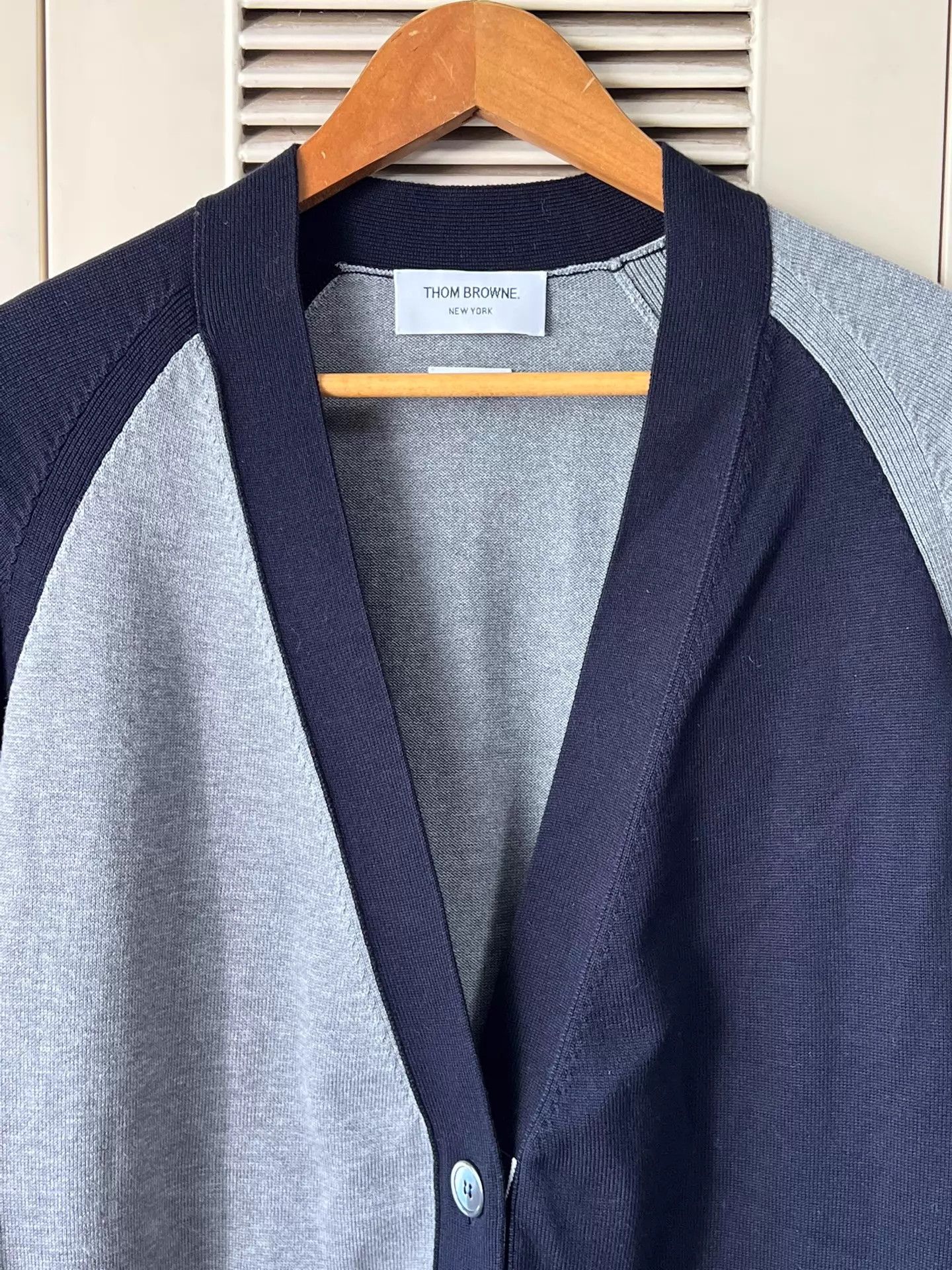 Thom Browne Thom Browne Color Block 4-Bar Blue-Grey Cardigan 38 Size XS / US 0-2 / IT 36-38 - 3 Thumbnail