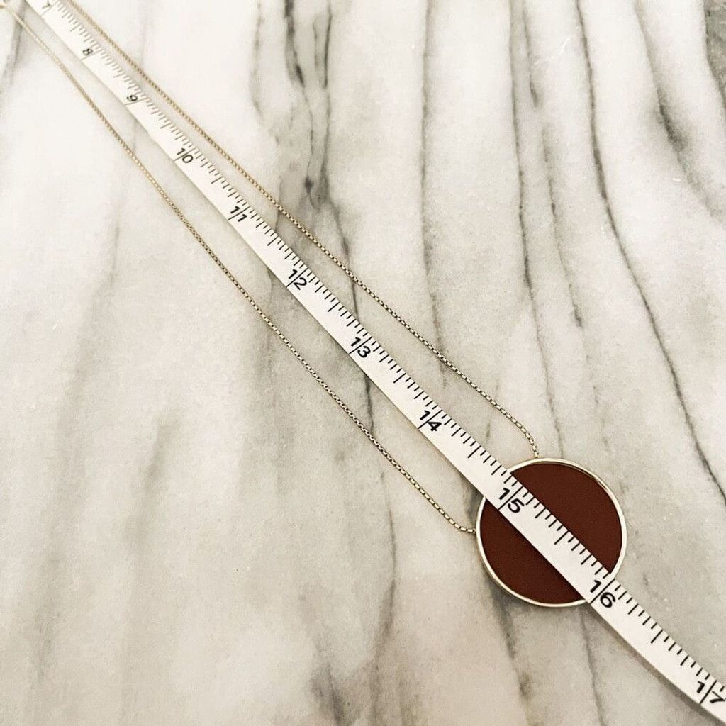 Ann Taylor Ann Taylor Factory Pendant Necklace Brown Round Gold Toned Size ONE SIZE - 4 Thumbnail