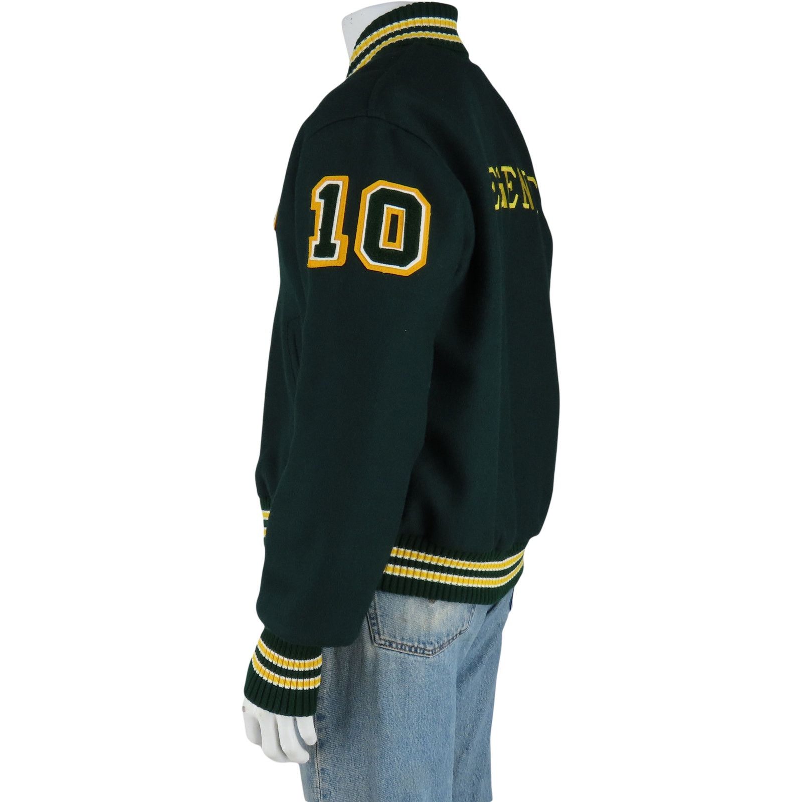 Other Letterman Varsity Wool Green USA Made School Bomber Jacket Size US M / EU 48-50 / 2 - 4 Thumbnail
