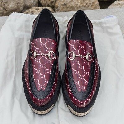 Gucci o1loc1c1125 New Men's Gucci Horsebit Creeper Loafer Shoes Size US 9.5 / EU 42-43 - 1 Thumbnail