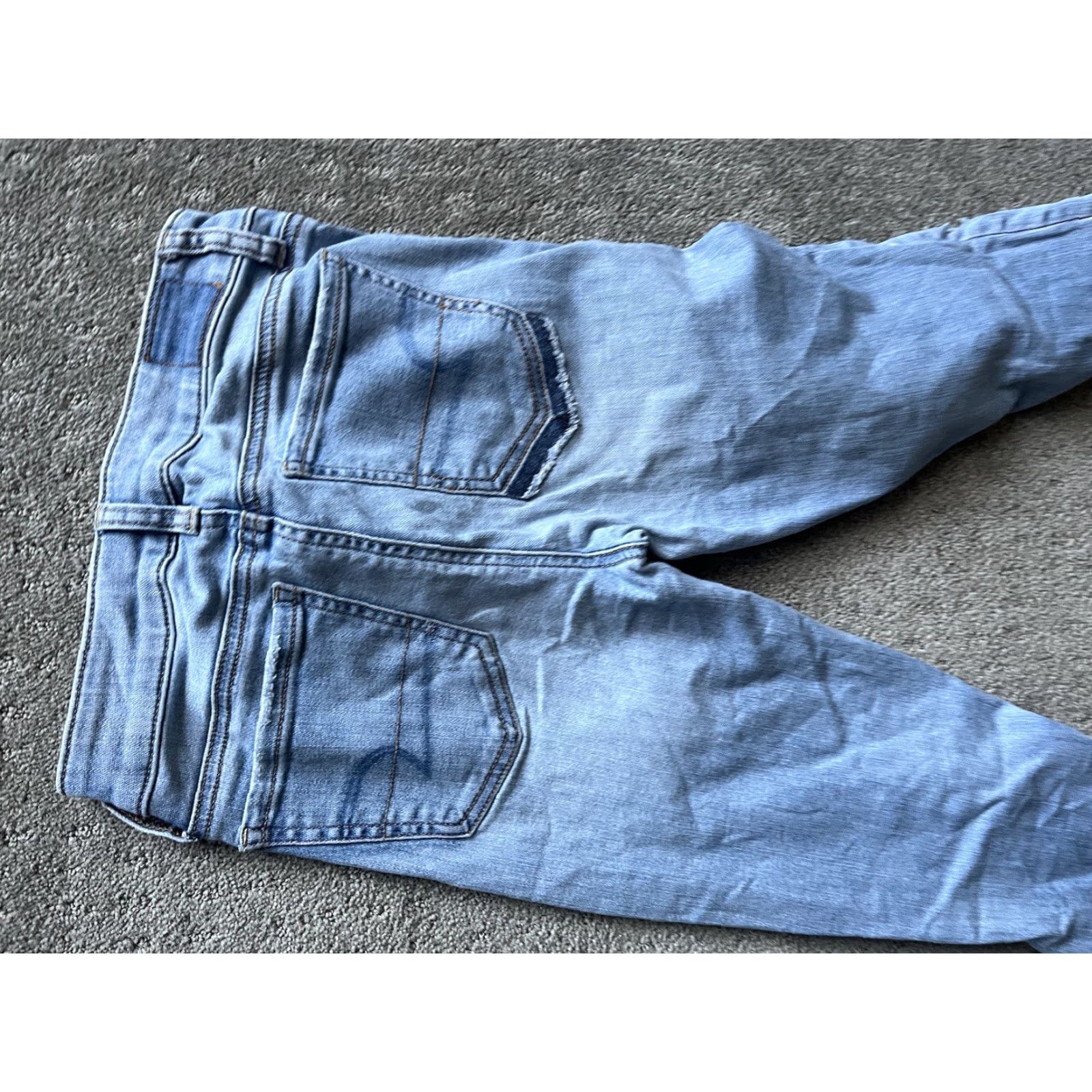 American Eagle Outfitters American Eagle Blue Jegging Pants Next Level Stretch Size 0 Reg Distres Denim Women's Size 25" / US 0 / IT 36 - 4 Thumbnail