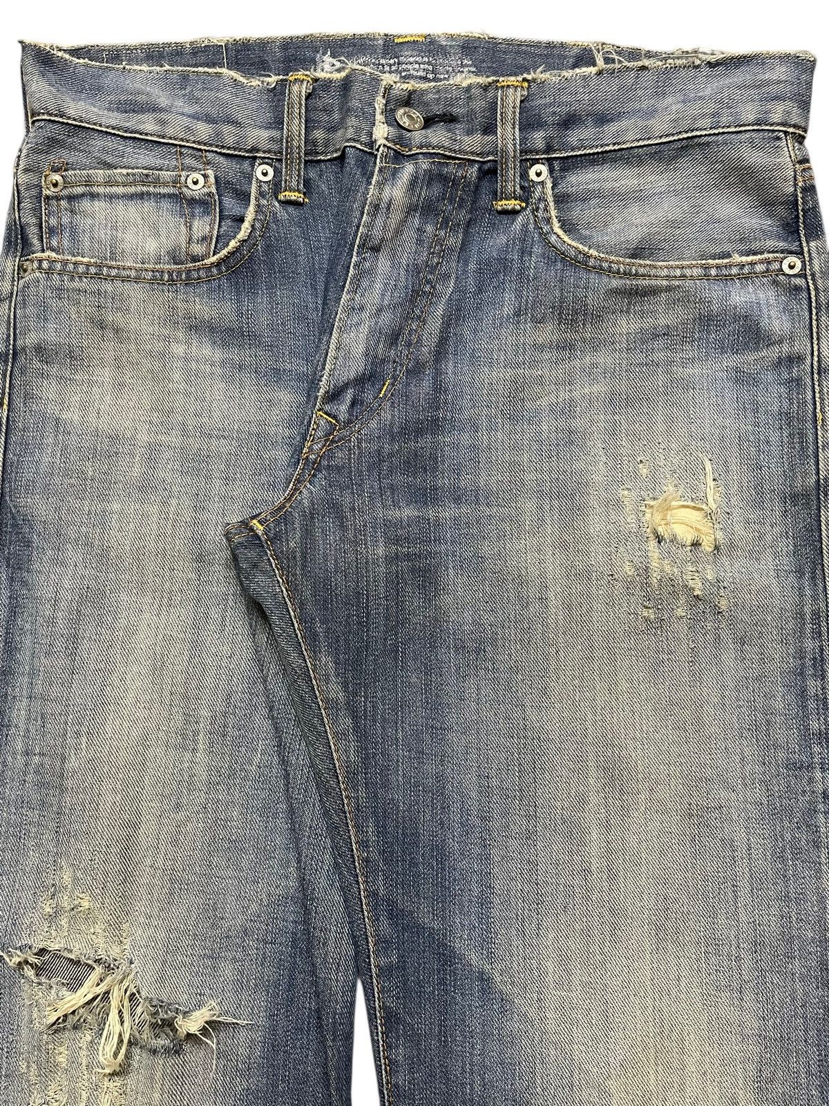 Edwin Vintage Japan Edwin 503 Faded Wash Distressed Loose Jeans Size US 33 - 4 Thumbnail