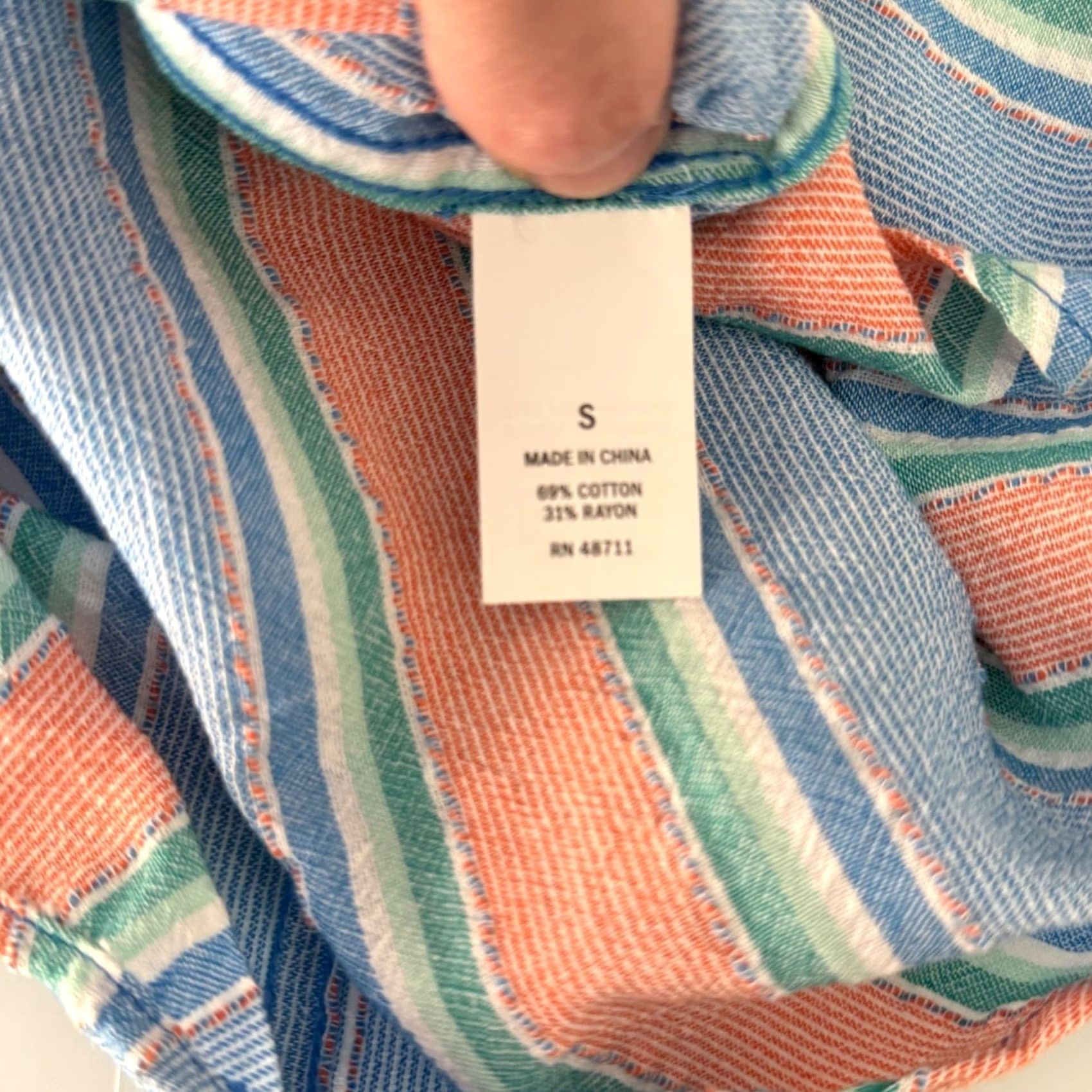 ASH Edgar Ash Mens S Short Sleeve Button Down Blue Striped Beach Shirt Size US S / EU 44-46 / 1 - 4 Thumbnail