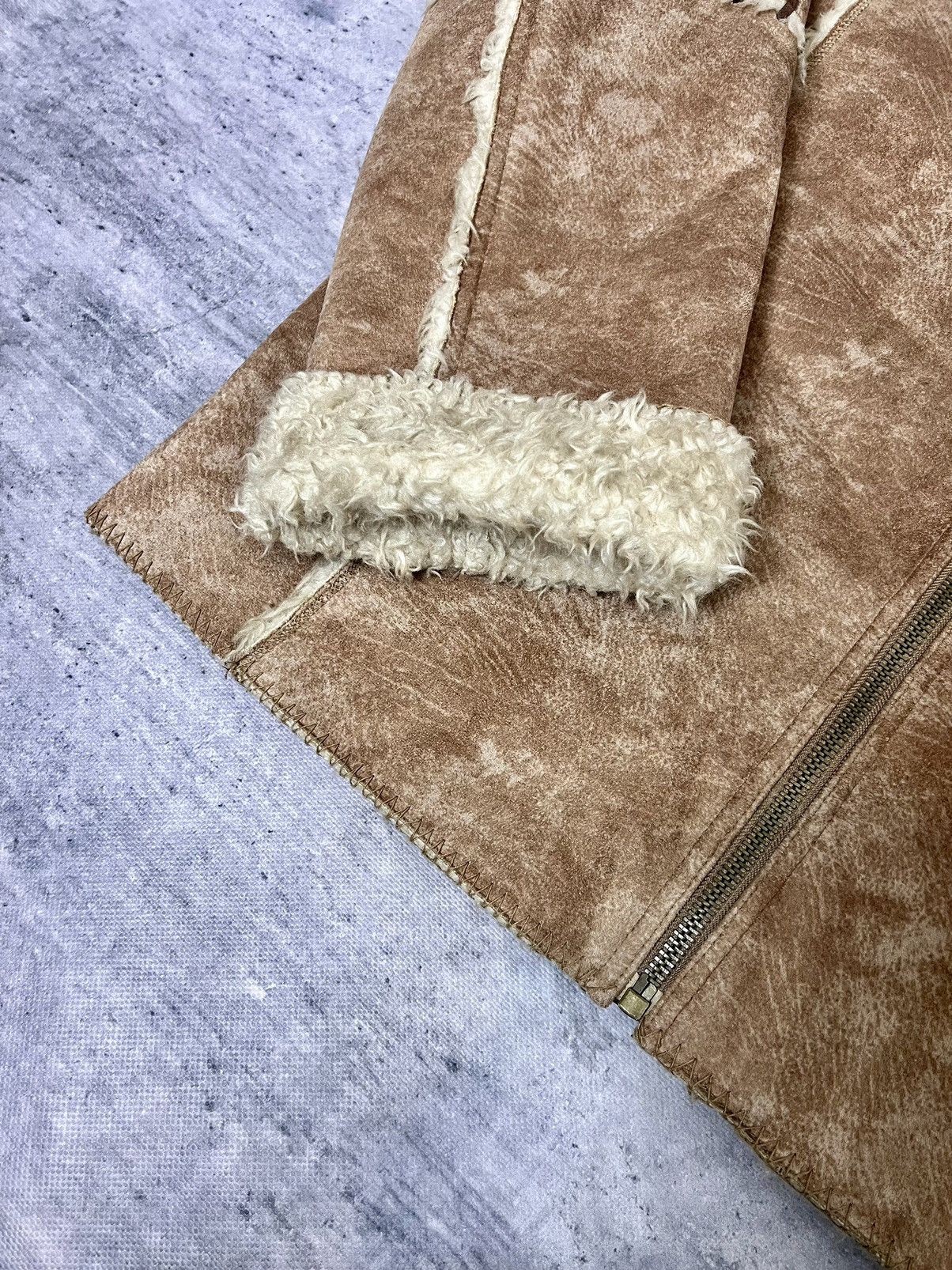 Vintage Crazy Vintage Sheepskin Jacket Size US XL / EU 56 / 4 - 2 Thumbnail