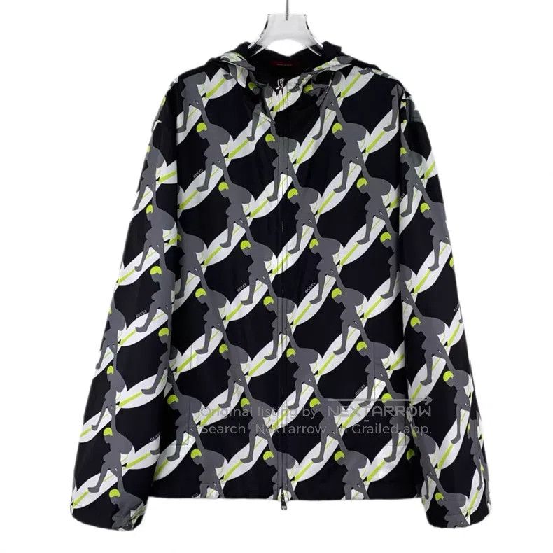 Gucci Gucci Black surfing skateboard full-print hooded zipper lo Size US M / EU 48-50 / 2 - 1 Thumbnail