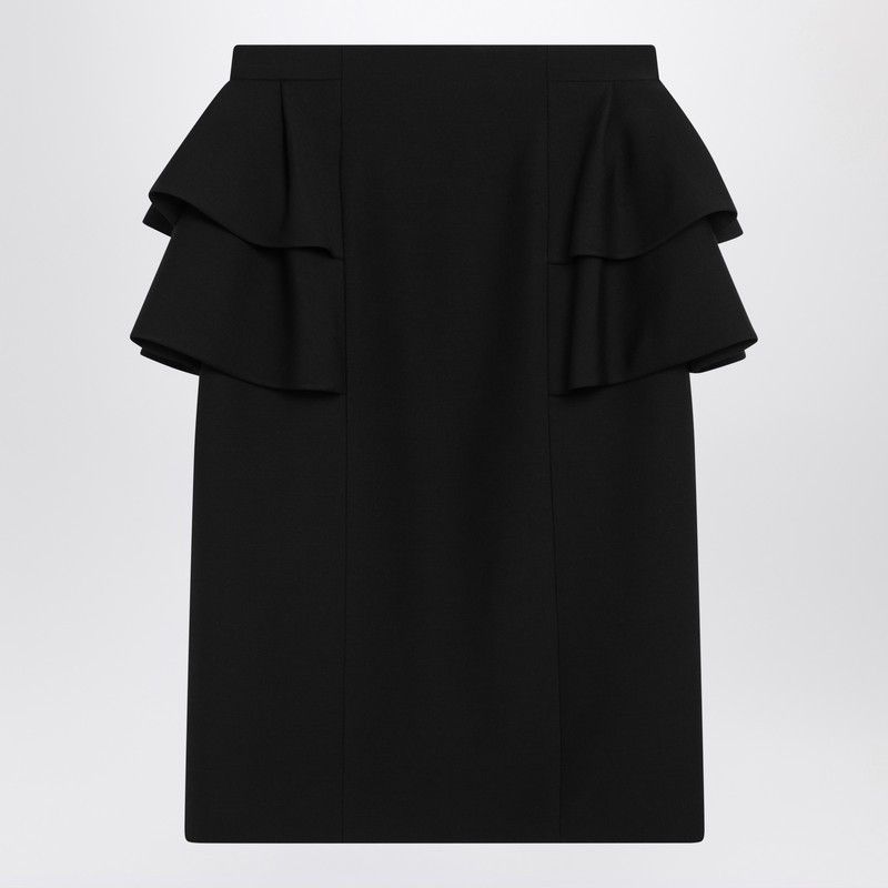 Valentino Valentino Black Skirt With Ruffles On The Sides Size 27" / US 4 / IT 40 - 1 Thumbnail