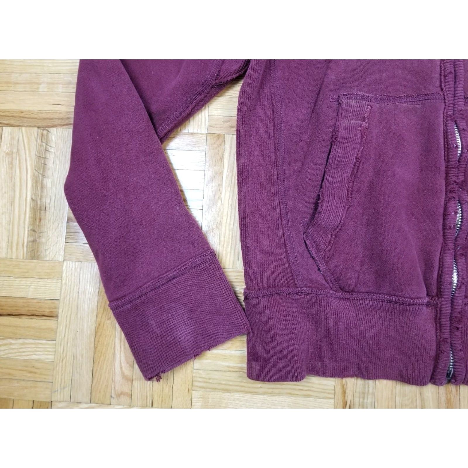 Abercrombie & Fitch Abercrombie & Fitch MUSCLE Y2K Full Zip Up Burgandy Hoodie Jacket Large L Shirt Hooded Mens Size US L / EU 52-54 / 3 - 5 Thumbnail