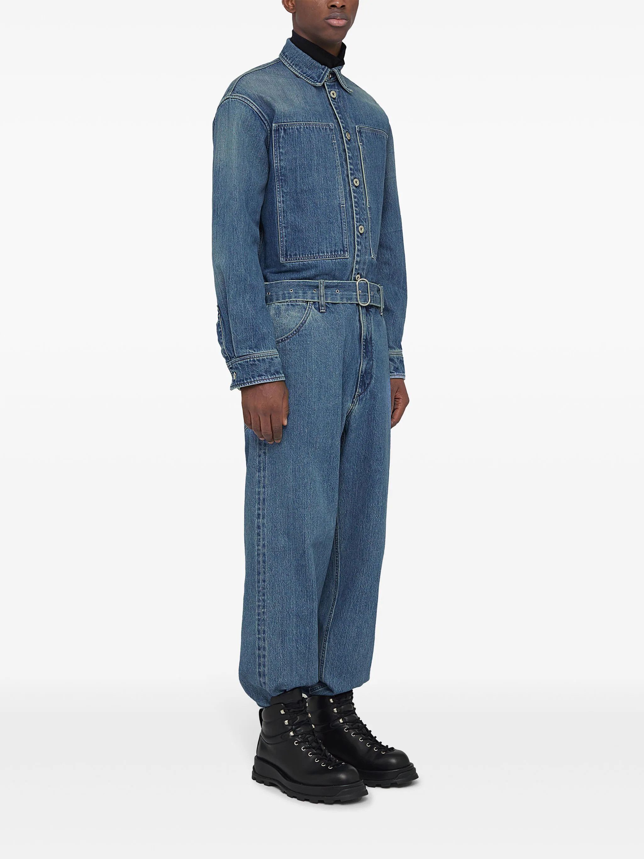 Jil Sander o1s22i1n1024 Matching Belt Jeans in Blue Size US 31 - 3 Thumbnail