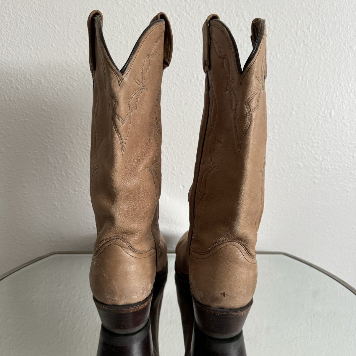 Dan Post DAN POST Vintage Tan Leather Western Rancher Cowboy Boots Size US 8 / EU 41 - 4 Thumbnail