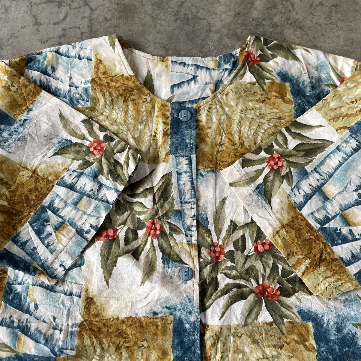 Japanese Brand × Vintage 🔥🔥Vintage Hawaiian Motive Beach Flora Buttons Shirts Size L / US 10 / IT 46 - 4 Thumbnail