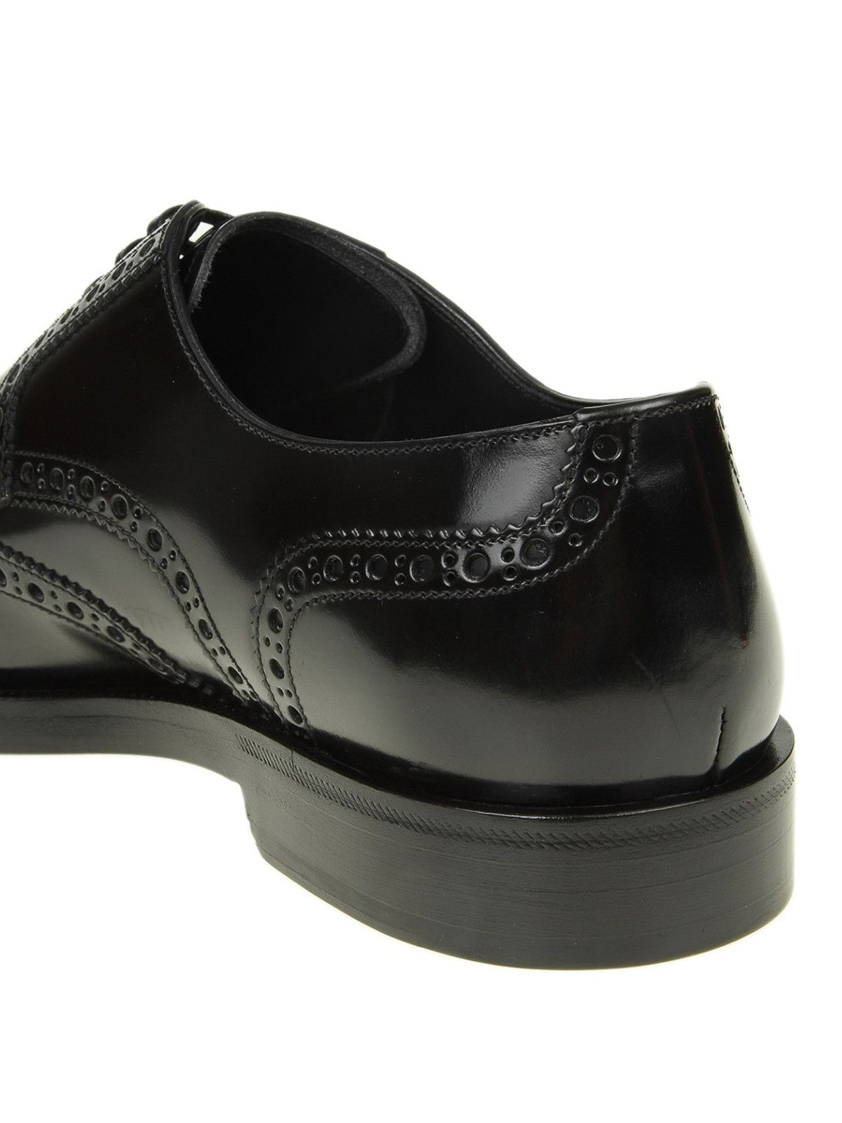 Dolce & Gabbana o1y0125 Leather Laced Shoes in Black Size US 8 / EU 41 - 4 Thumbnail