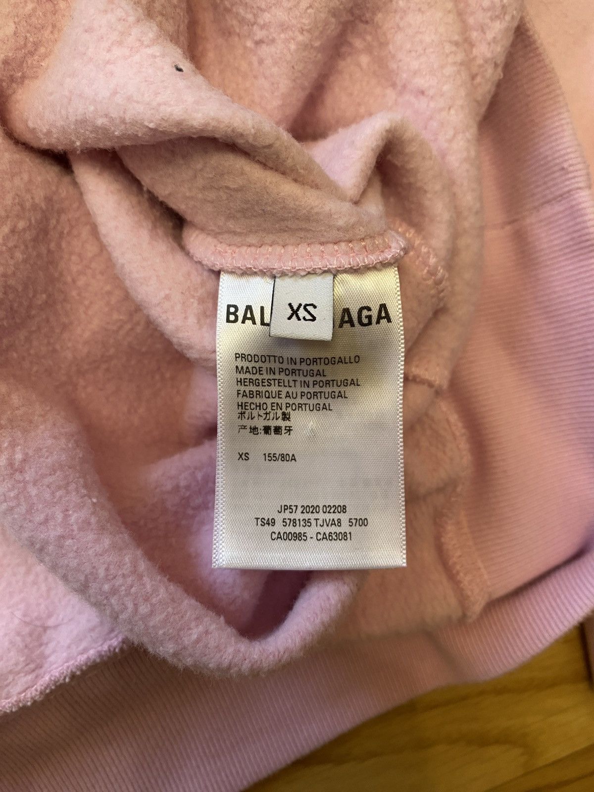 Balenciaga Balenciaga Pink Big Logo Print HoodieOversizedSize XS Unisex Size US XS / EU 42 / 0 - 7 Thumbnail