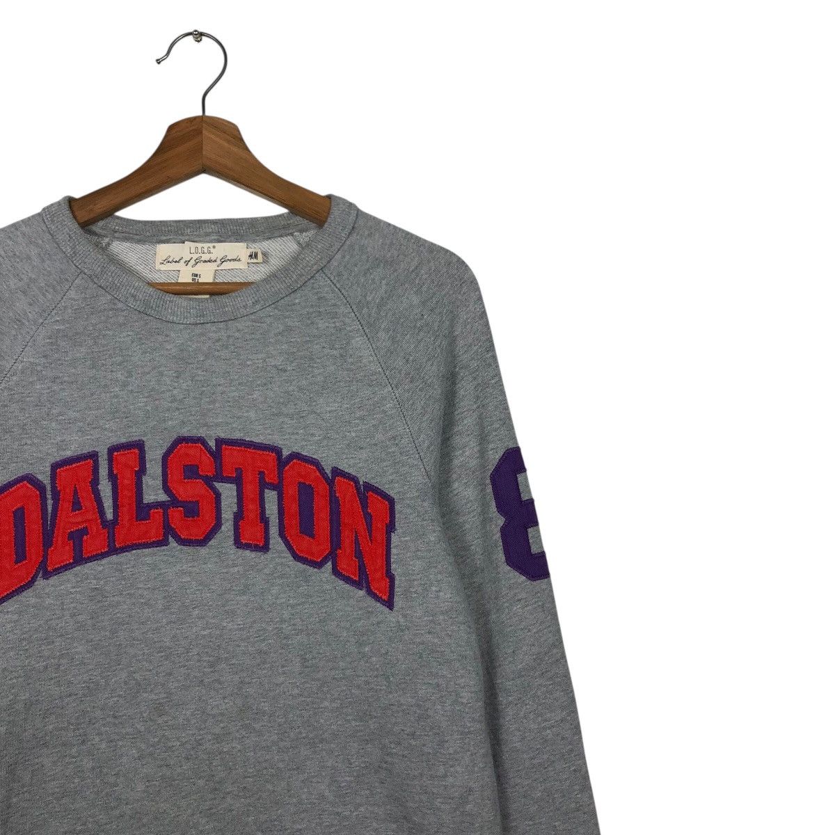 Japanese Brand 📌Rich Grey Vintage Sweatshirt Dalston Big Logo Spell Out Size US S / EU 44-46 / 1 - 7 Thumbnail
