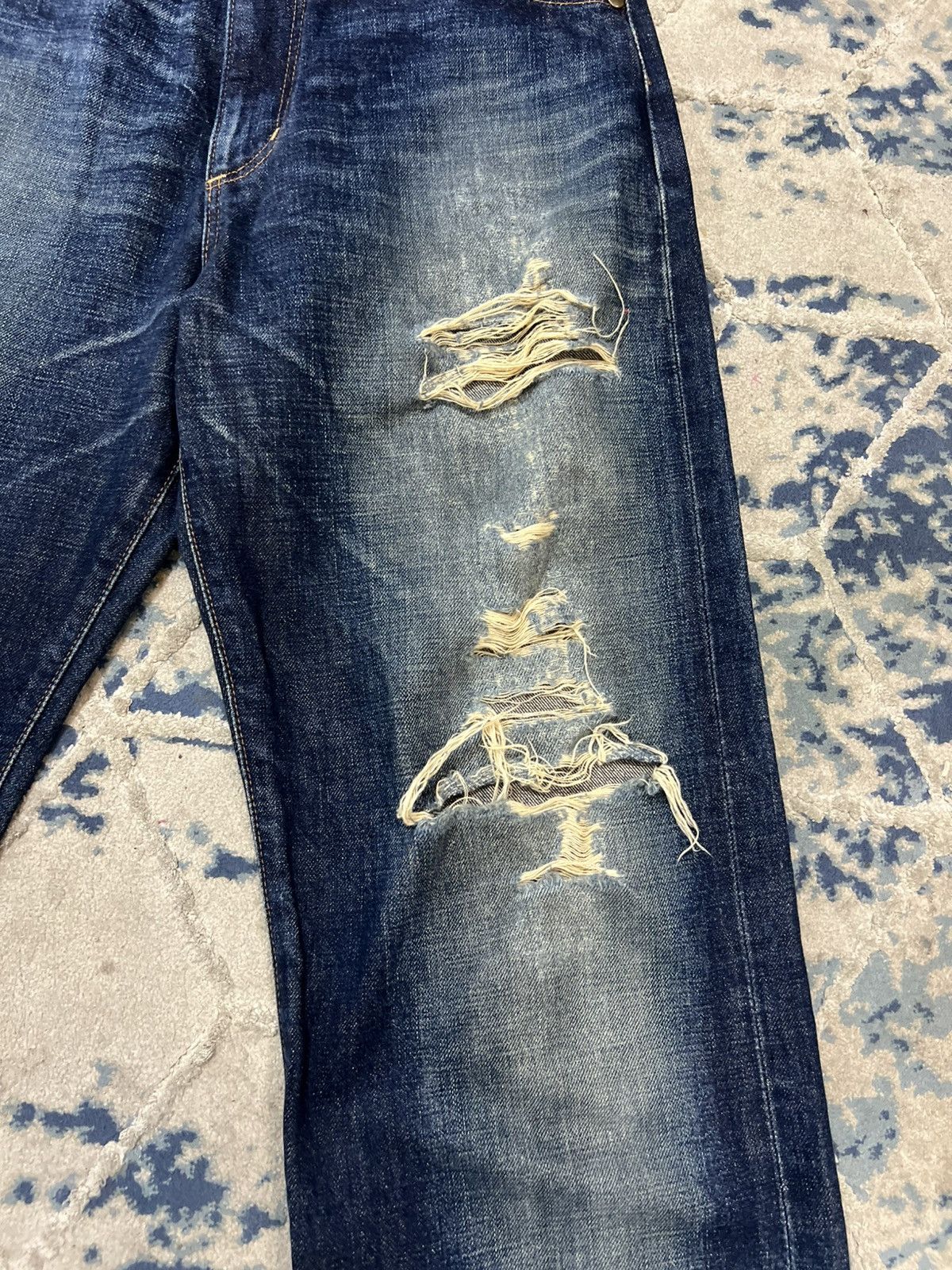 Japanese Brand Vintage 90 Wrangler Selvedge Red Line Jeans Denim Size US 30 / EU 46 - 3 Thumbnail