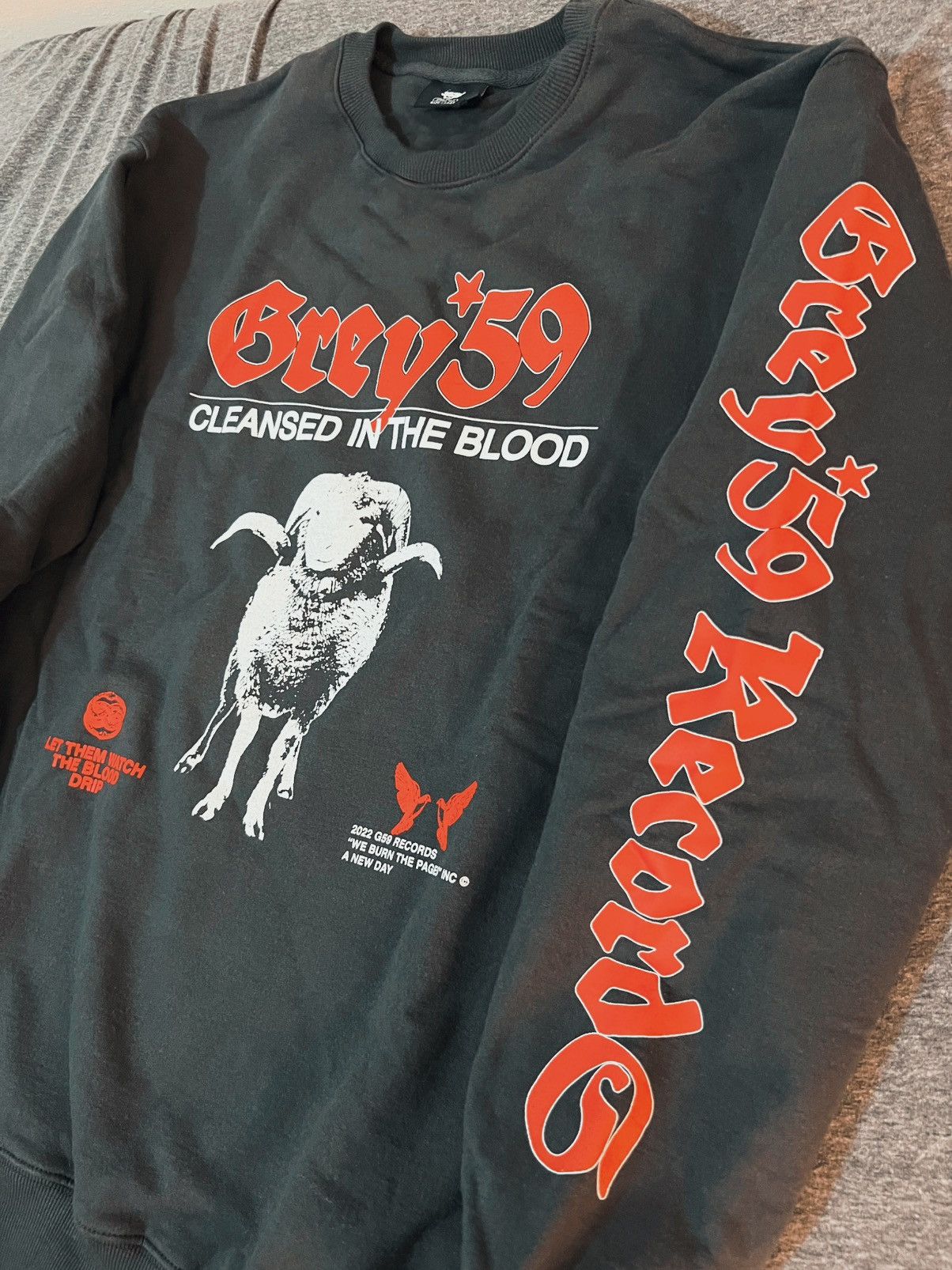G59 Records suicideboys G59 Cleansed in the blood CHARCOAL staff goat Size US XL / EU 56 / 4 - 3 Thumbnail