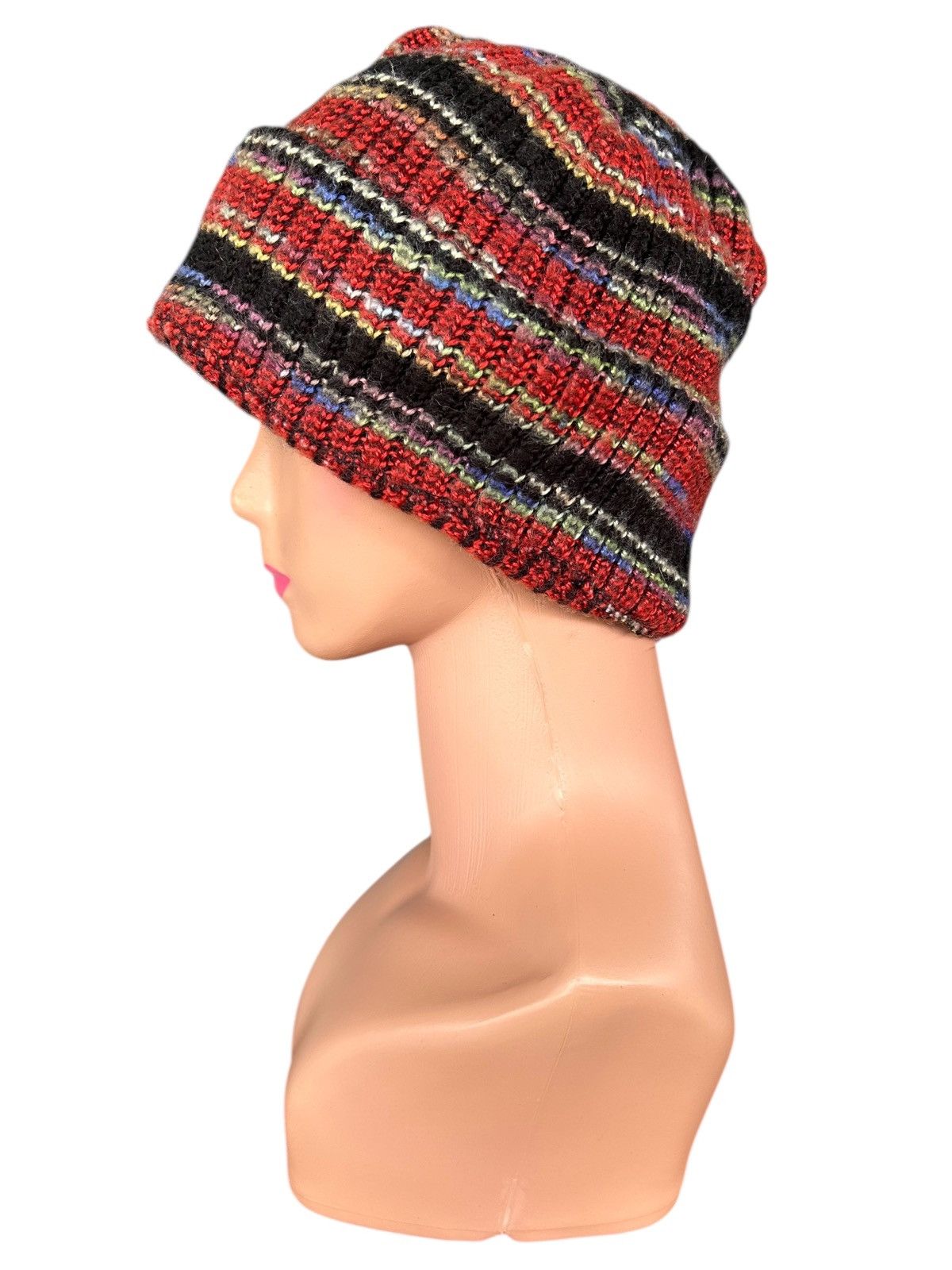 Japanese Brand × Kapital × Vintage Stripe Crochet Knitted Handmade Beanie Hats Size ONE SIZE - 1 Thumbnail
