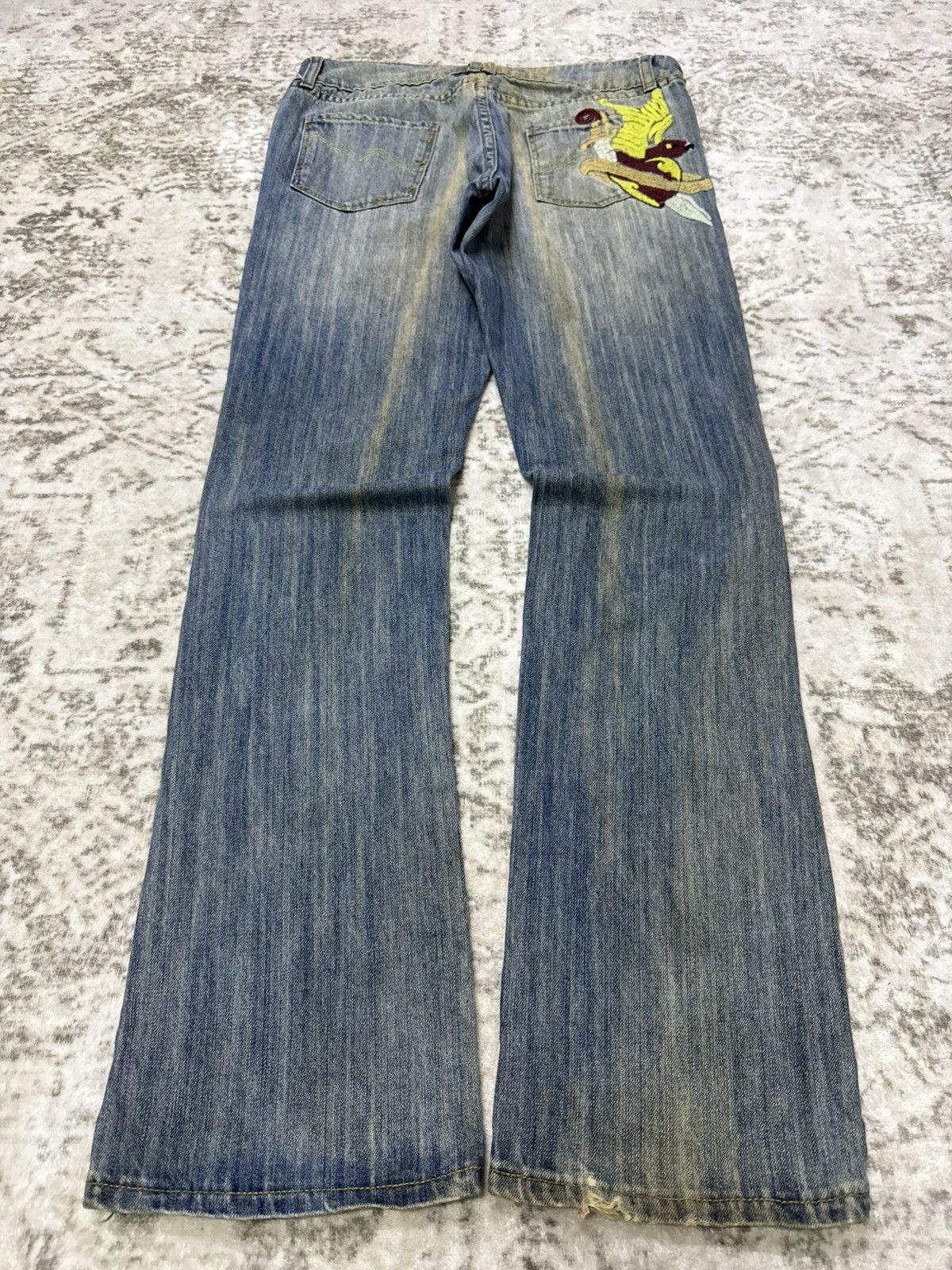 Kapital Vintage Japanese Brand Patch Work Embroidery Flared Jeans Size 30" / US 8 / IT 44 - 9 Thumbnail