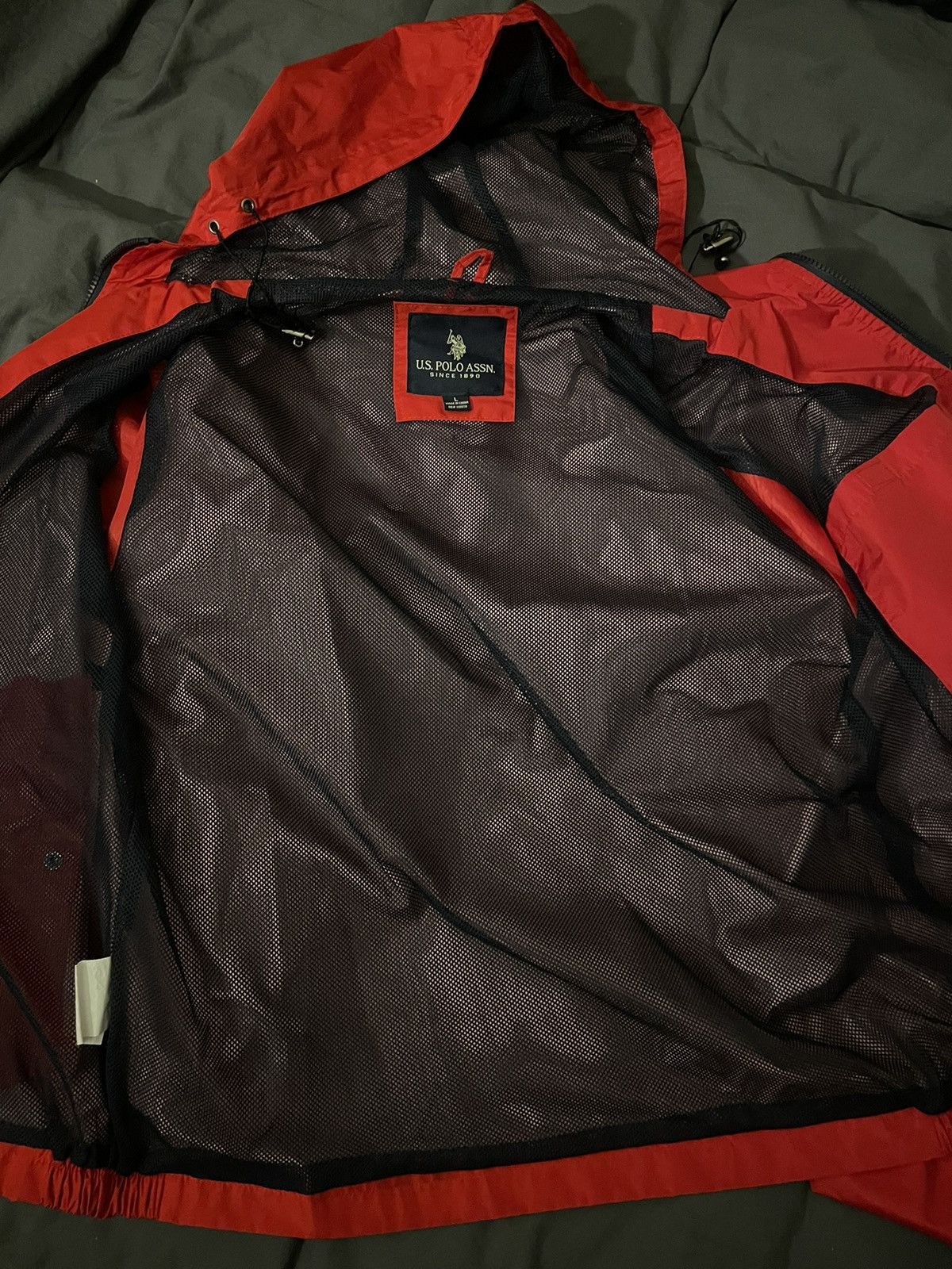 U.S. Polo Assn. Red Polo Windbreaker Size US L / EU 52-54 / 3 - 5 Thumbnail