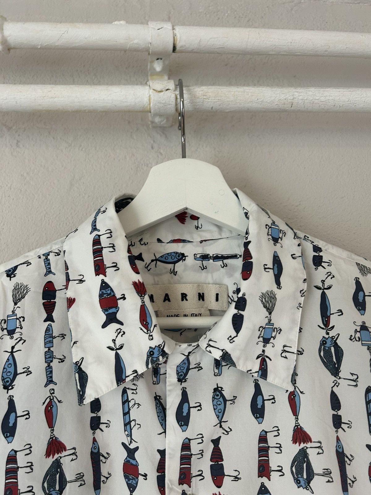 Marni Fish Print Bowling Shirt Size US M / EU 48-50 / 2 - 3 Thumbnail