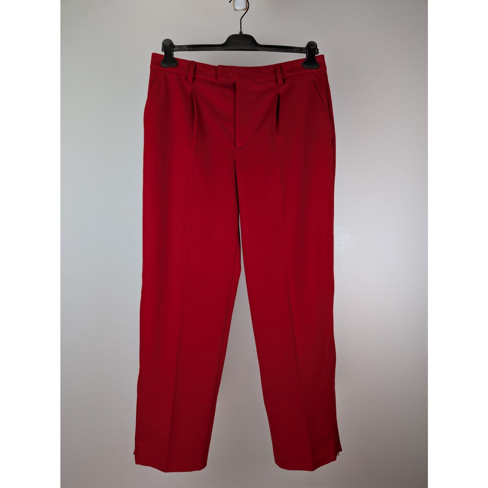 Vetements o1rshd1 High-Waisted Wool Tailored Pants in Red Size US 34 / EU 50 - 1 Thumbnail