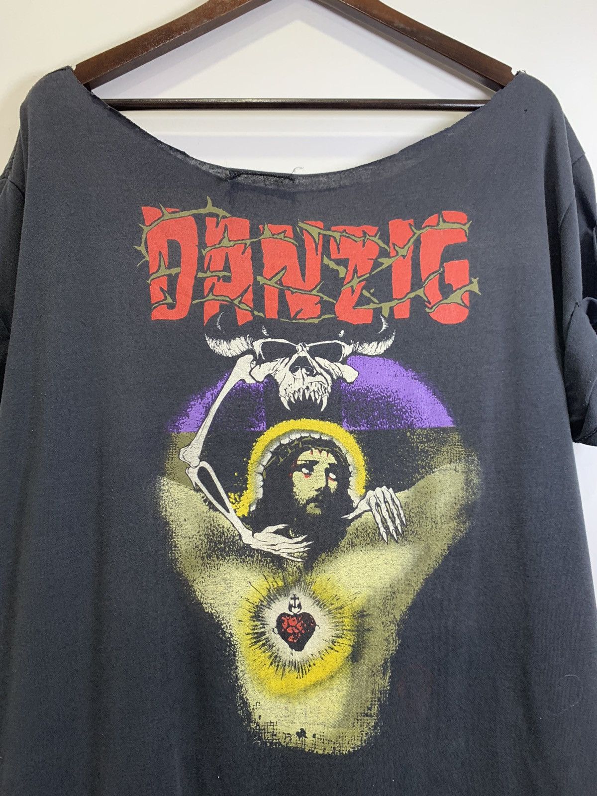 Band Tees × Vintage Vintage Distressed Danzig Summer 87 Tshirt Size US XL / EU 56 / 4 - 3 Thumbnail