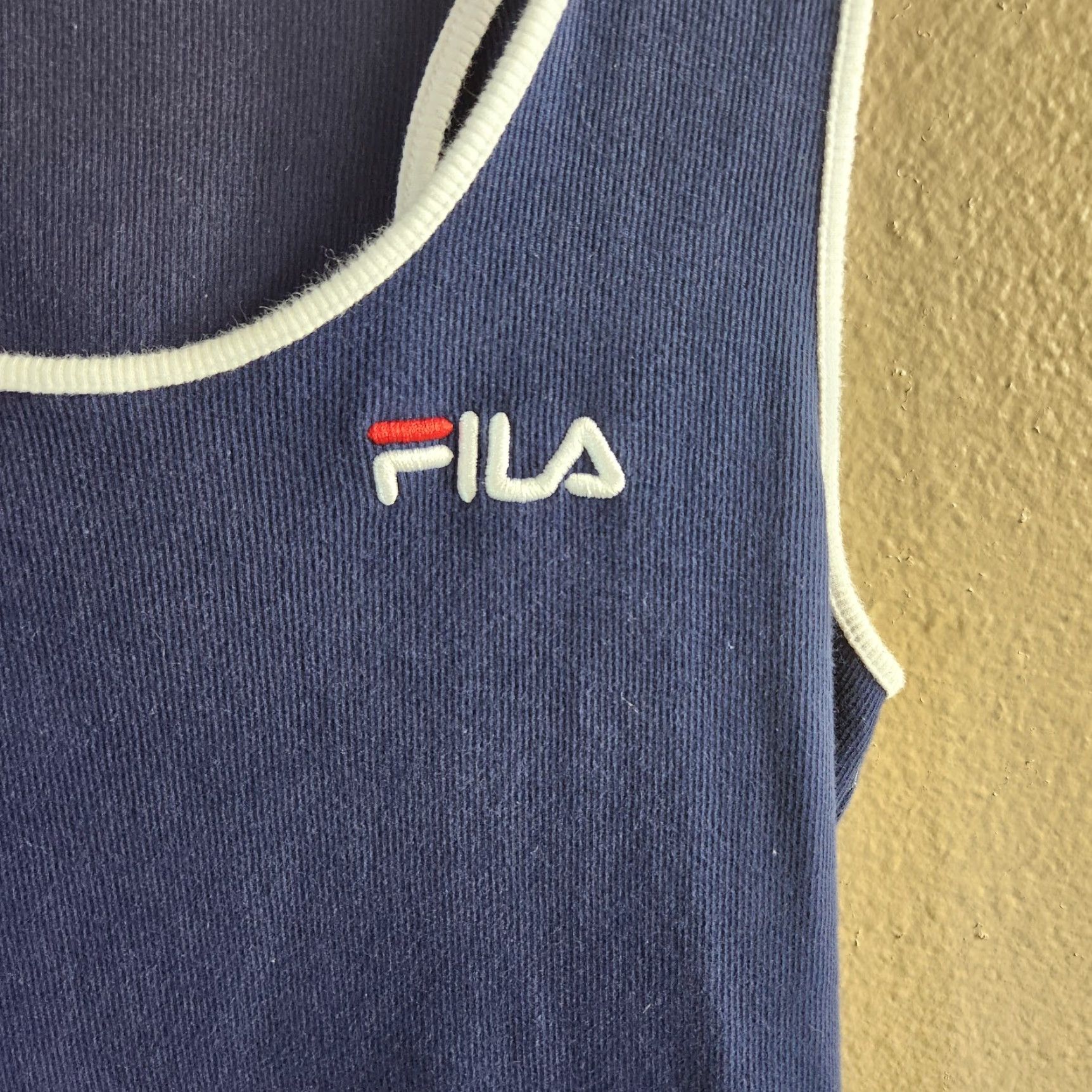 Fila Fila Womens |L| Navy Hooded Scoopneck Romper Shirt Size 36" / US 14 / IT 50 - 5 Thumbnail