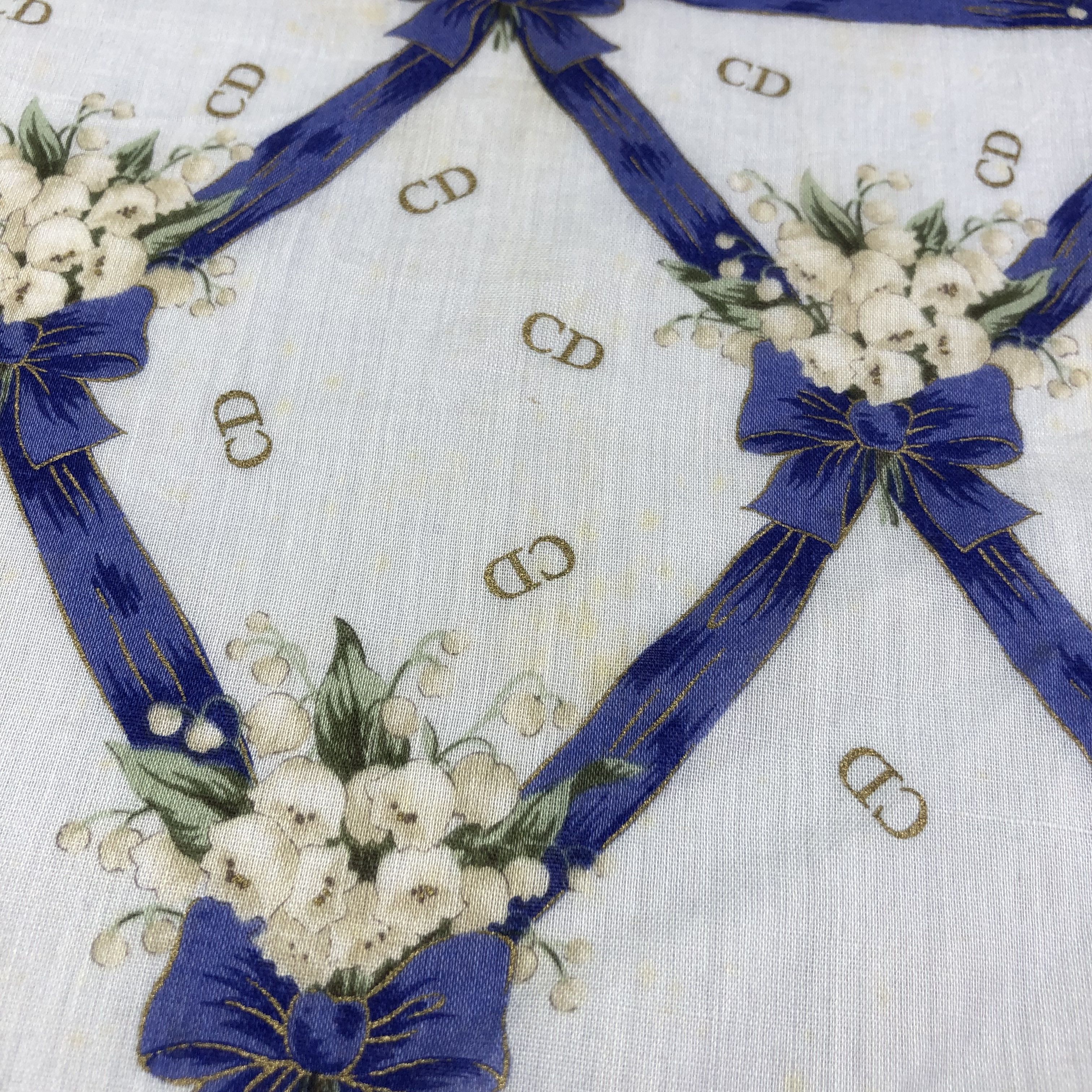 Christian Dior Monsieur Christian Dior CD Handkerchief Neckerchief Bandana H1949 Size ONE SIZE - 9 Thumbnail