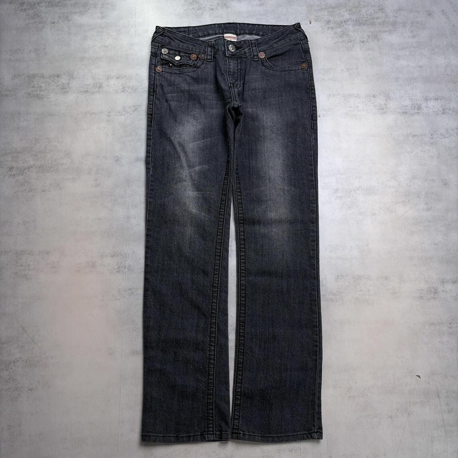True Religion Y2K True Religion Grunge Joey Super T Straight Denim Jeans Size 30" / US 8 / IT 44 - 4 Thumbnail