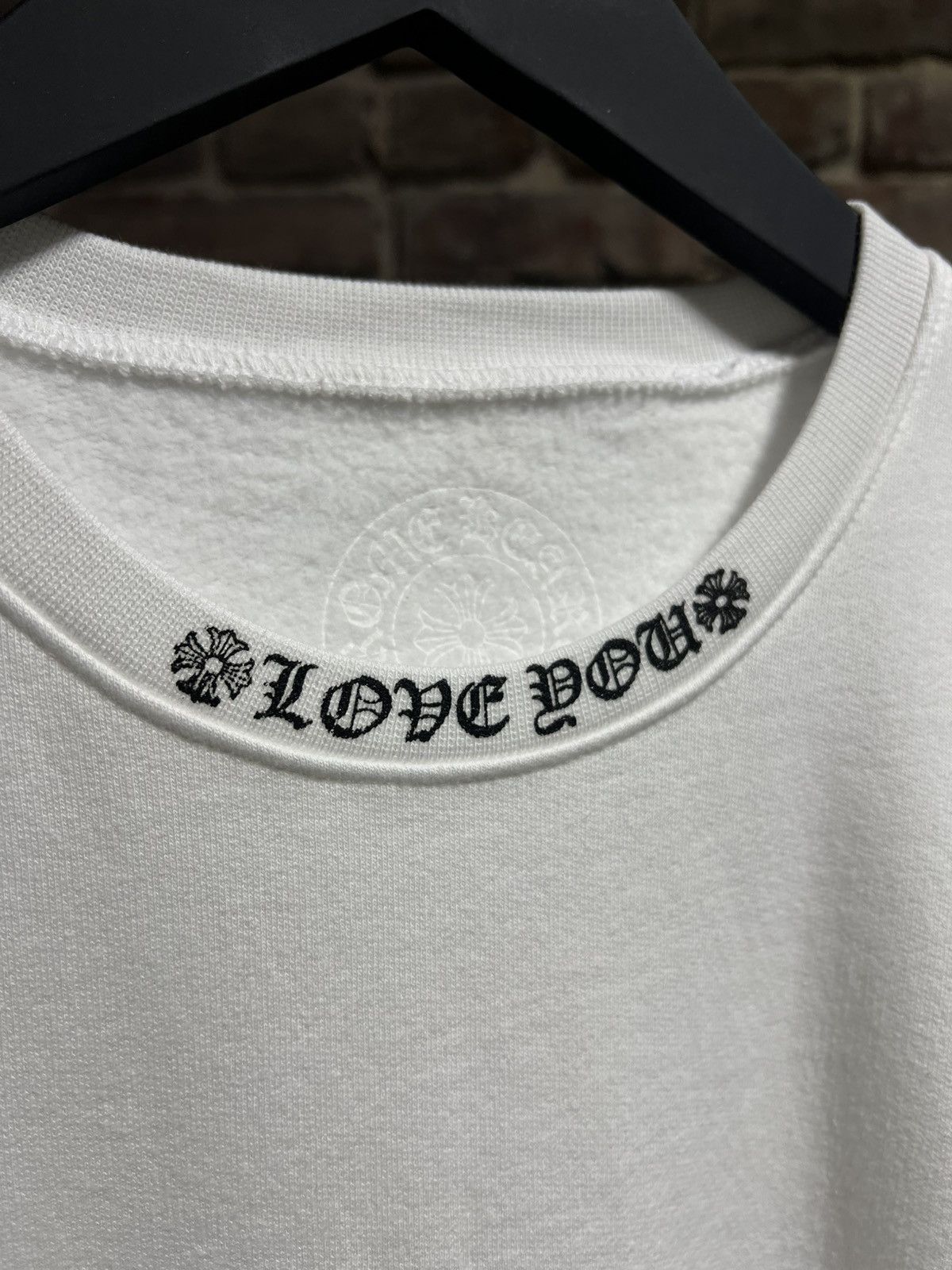 Chrome Hearts Chrome Hearts Neck Script White Crewneck Size US M / EU 48-50 / 2 - 4 Thumbnail