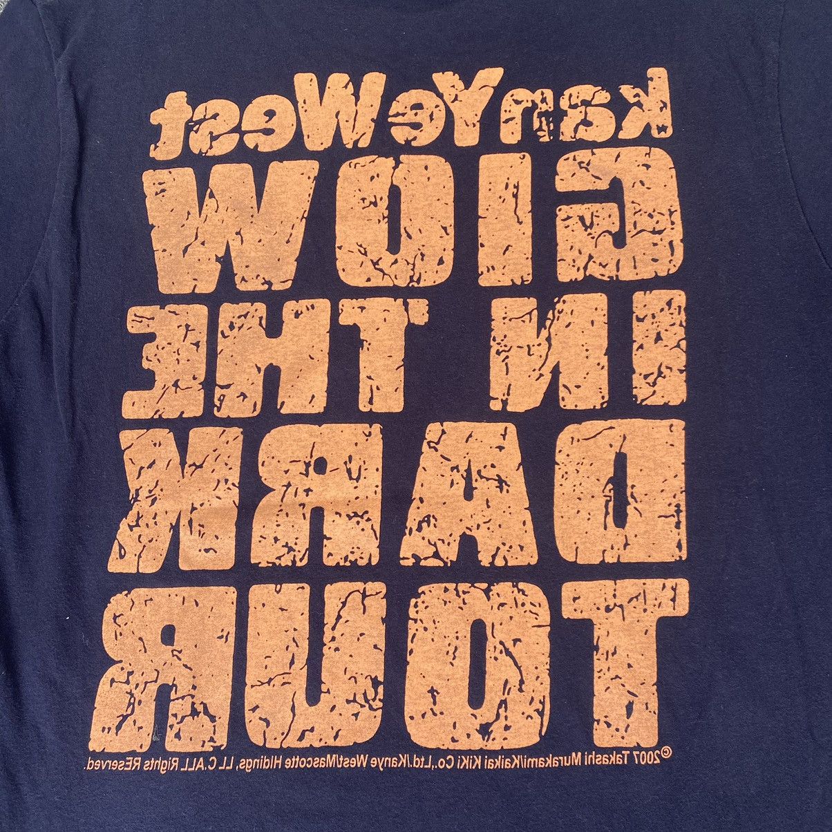Kanye West × Rap Tees × Vintage Vintage Rare 2007 Kanye West Glow In The Dark Promo Tee Size US L / EU 52-54 / 3 - 5 Thumbnail