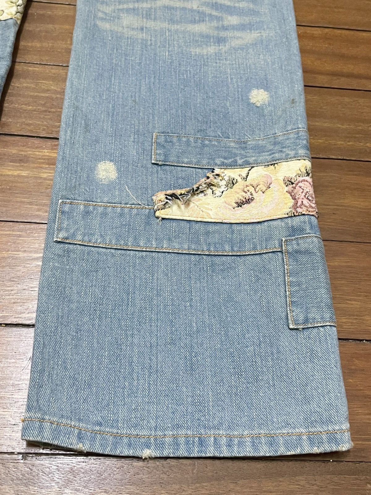 Issey Miyake Vintage Japanese Brand Sunaokuwahara Patchwork Jeans 2000s Size US 32 / EU 48 - 7 Thumbnail