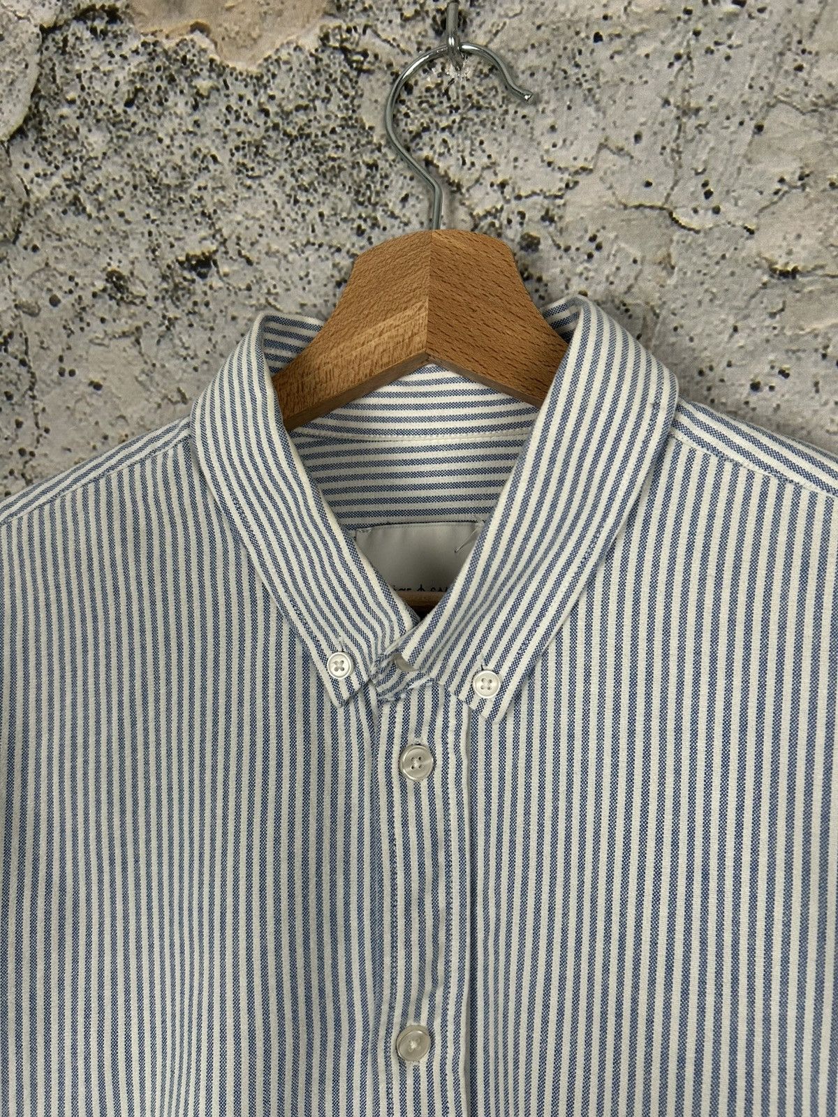 Samsoe Samsoe Samsoe Samsoe Striped White Blue Shirt Elegant Classic Size US L / EU 52-54 / 3 - 3 Thumbnail