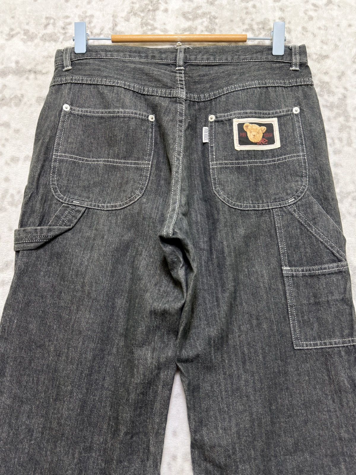 Pink House Pink House Bear Patch Black Denim Carpenter Pants Size US 29 - 9 Thumbnail