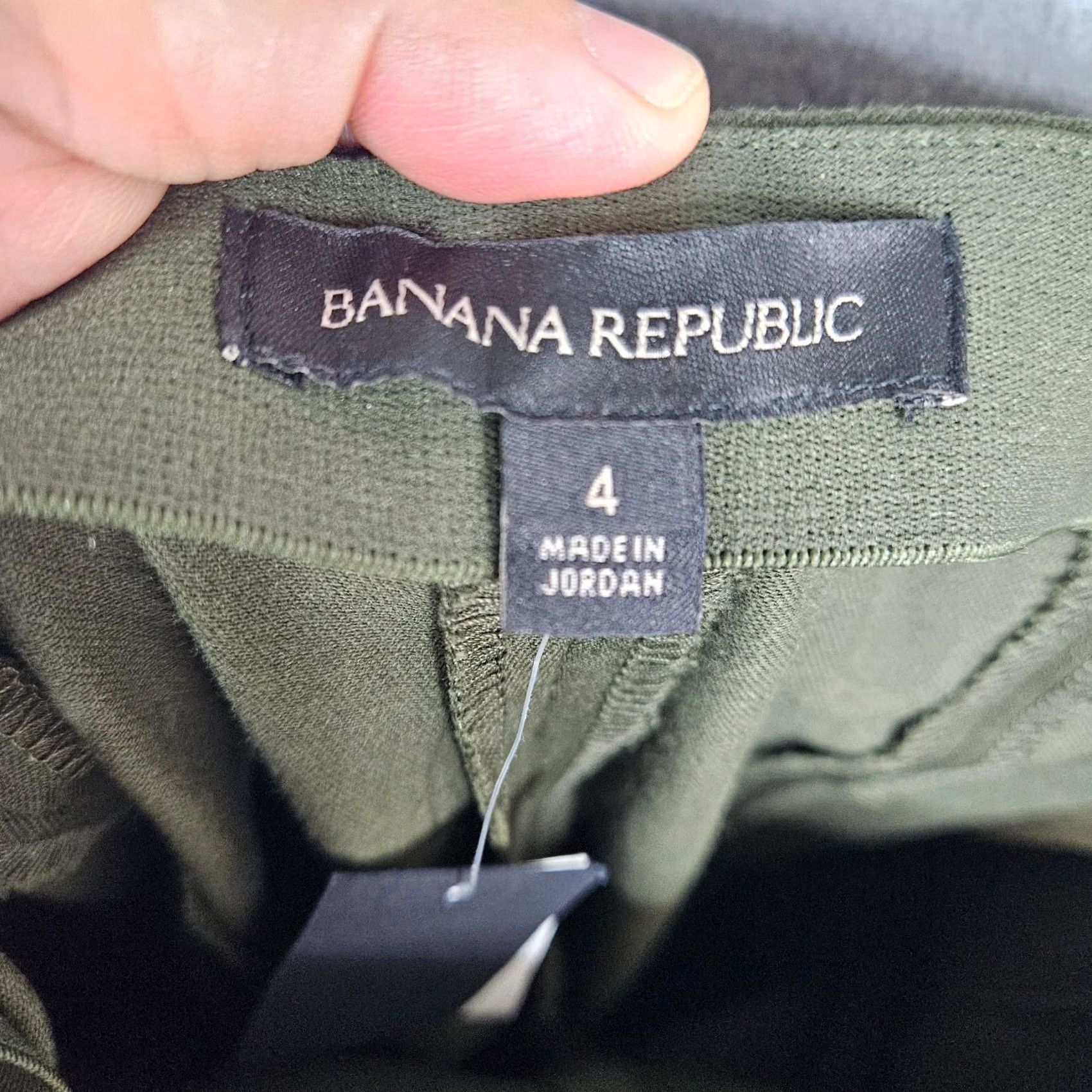 Banana Republic Banana Republic Women's Pull on Mid Rise Casual Pants Size 4 Green Cotton Rayon Spandex Regular Skinny Formal? No. Size 27" / US 4 / IT 40 - 4 Thumbnail