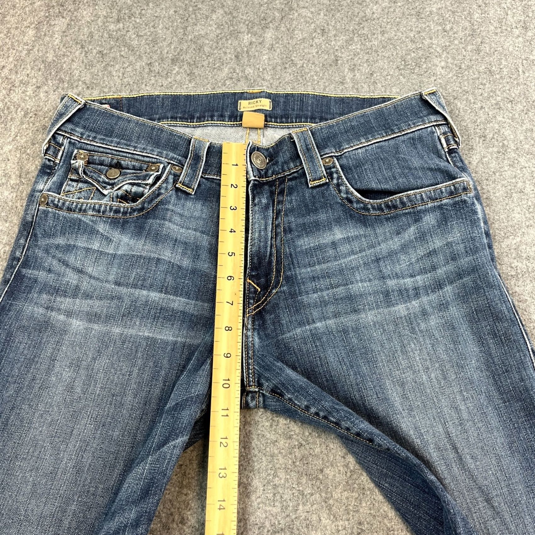 True Religion True Religion Jeans Slim/Relaxed Straight 34 32 Blue Ricky Denim 5-Pocket Mens Shoes Size US 34 / EU 50 - 5 Thumbnail