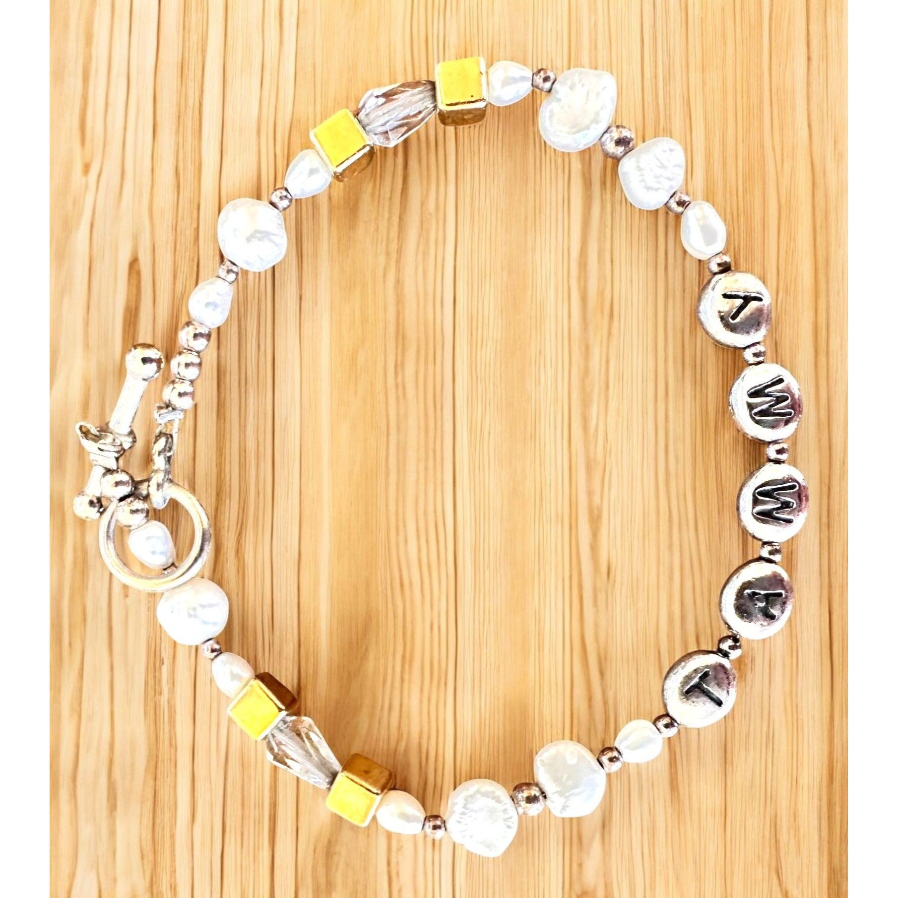 Handmade VTG Handmade Freshwater Pearl Bracelet Tammy Birthday Annive Size ONE SIZE - 9 Thumbnail