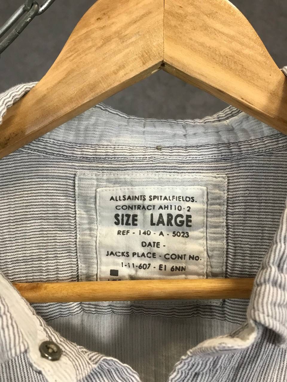 Allsaints × Vintage Allsaints vintage logo striped shirt Size US L / EU 52-54 / 3 - 4 Thumbnail