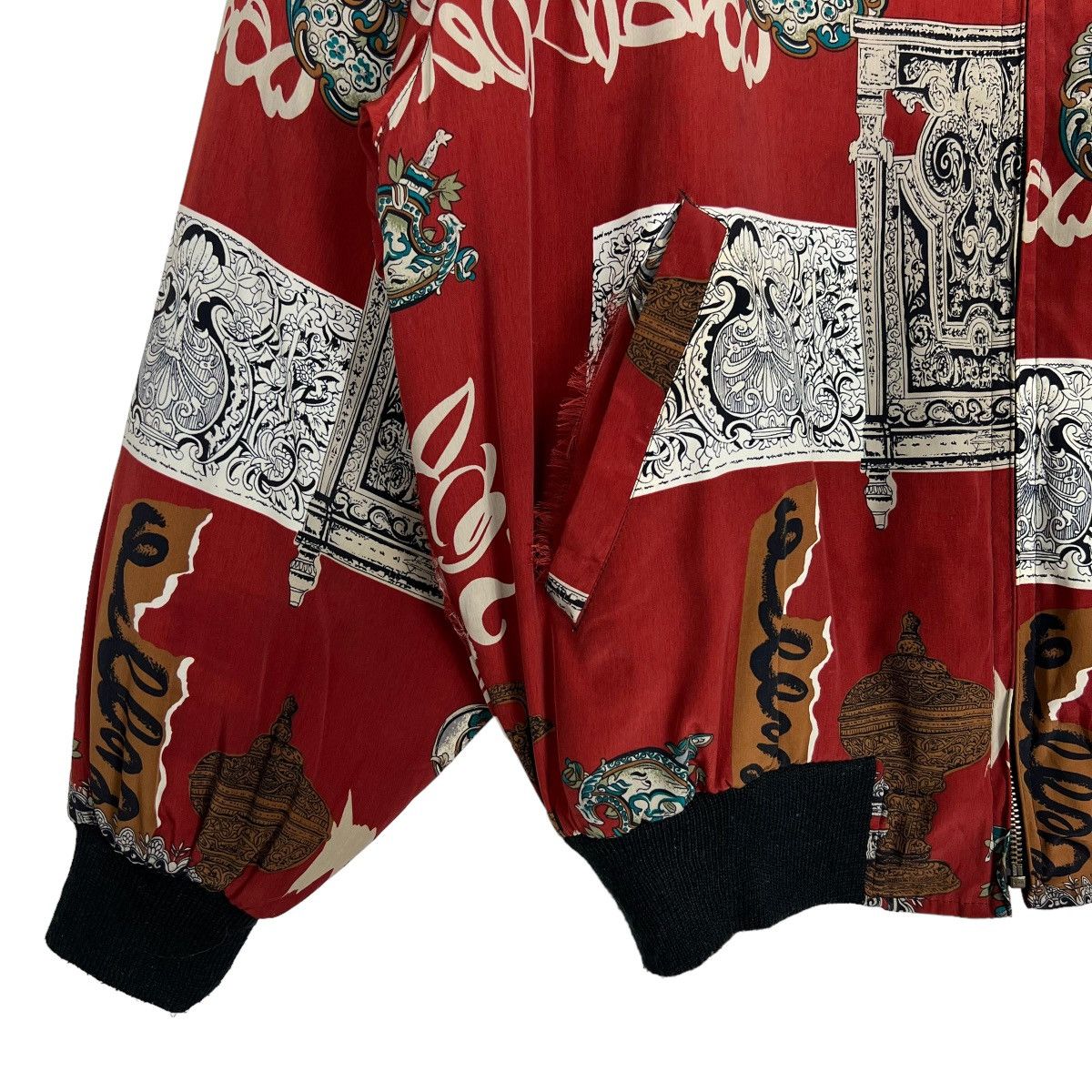 Japanese Brand 🔥 VINTAGE JAPANESE AKIYA BAROQUE BOMBER JACKET RARE DESIGN Size US M / EU 48-50 / 2 - 5 Thumbnail