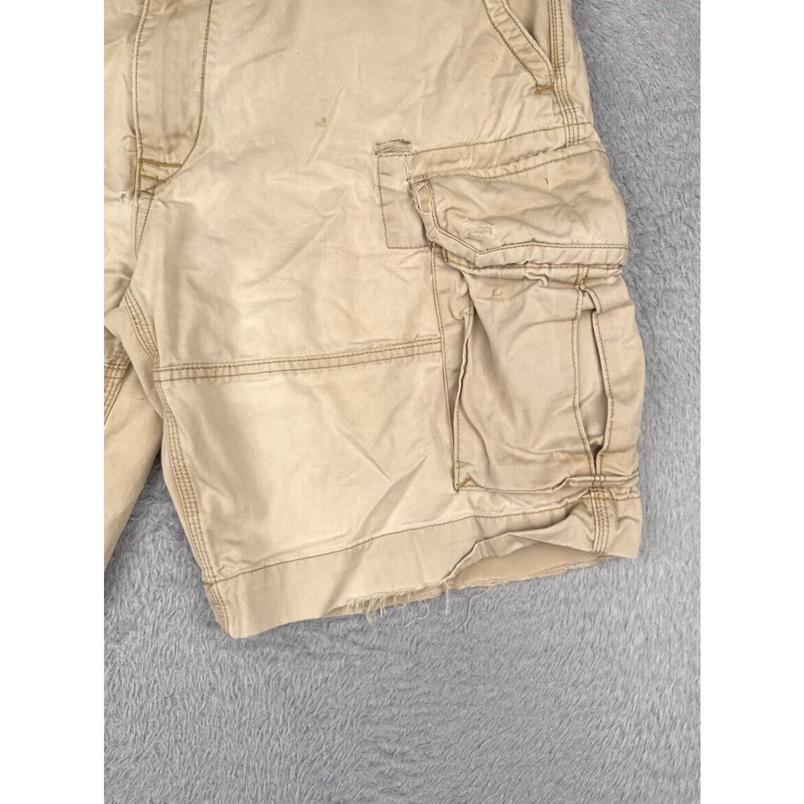 Polo Ralph Lauren VINTAGE Polo Ralph Lauren Cargo Shorts Men 36 Beige Twill 100% Cotton Casual Workwear Pockets 10in Inseam Regular Rise 36x10 Men's Shorts Size US M / EU 48-50 / 2 - 2 Thumbnail