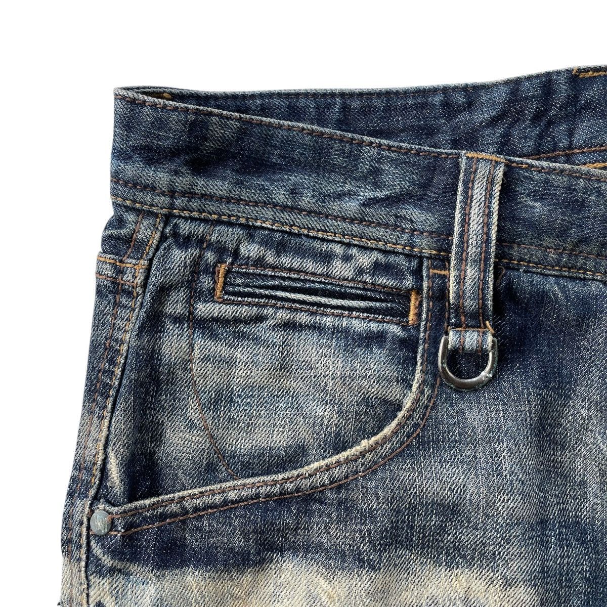 If Six Was Nine 2000s Hideaways - Flare Patchwork Distressed Jeans Size US 32 / EU 48 - 5 Thumbnail