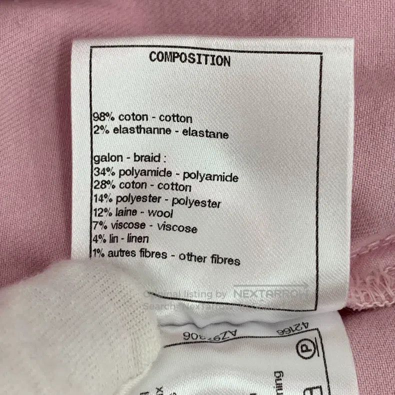 Chanel Chanel Light pink woven tie cotton casual straight denim t Size 24" / US 00 / IT 34 - 9 Thumbnail