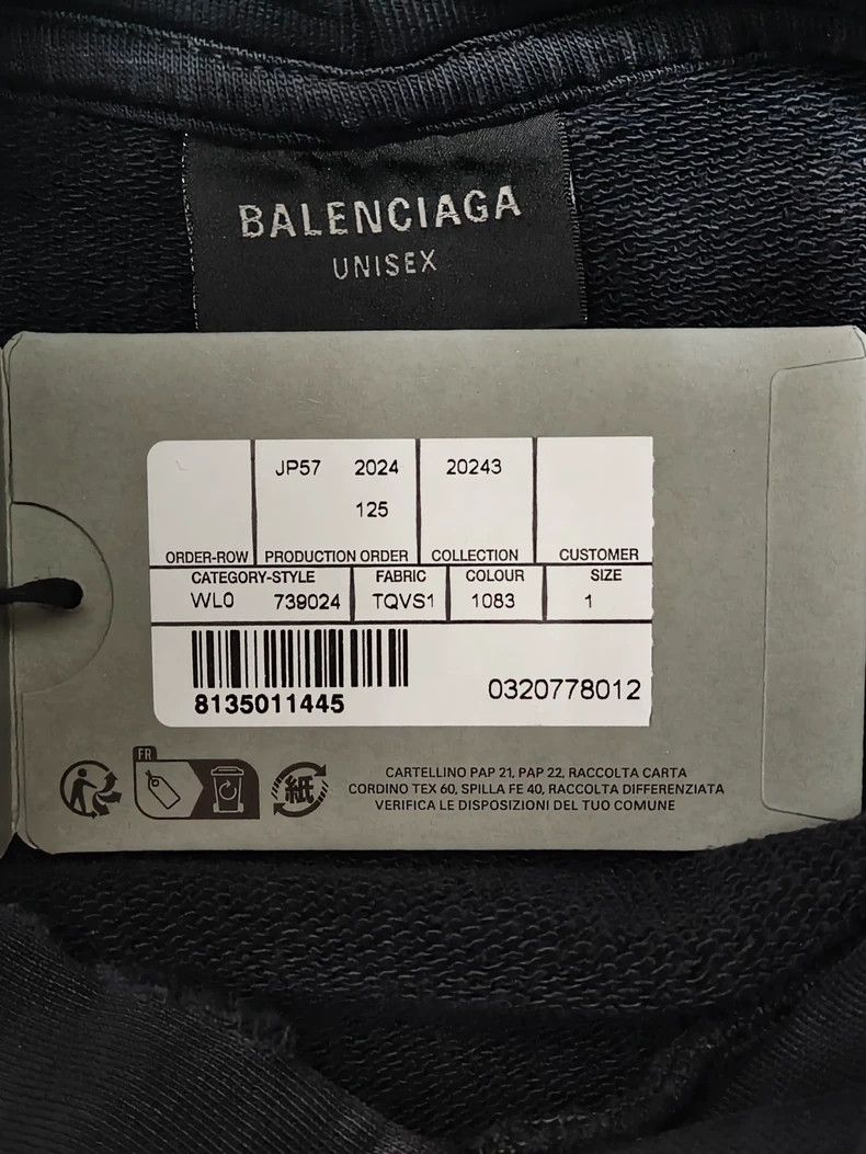 Balenciaga Balenciaga 24 FW Statue of Liberty Sabotage Hoodie 2502-Nex Size US S / EU 44-46 / 1 - 4 Thumbnail